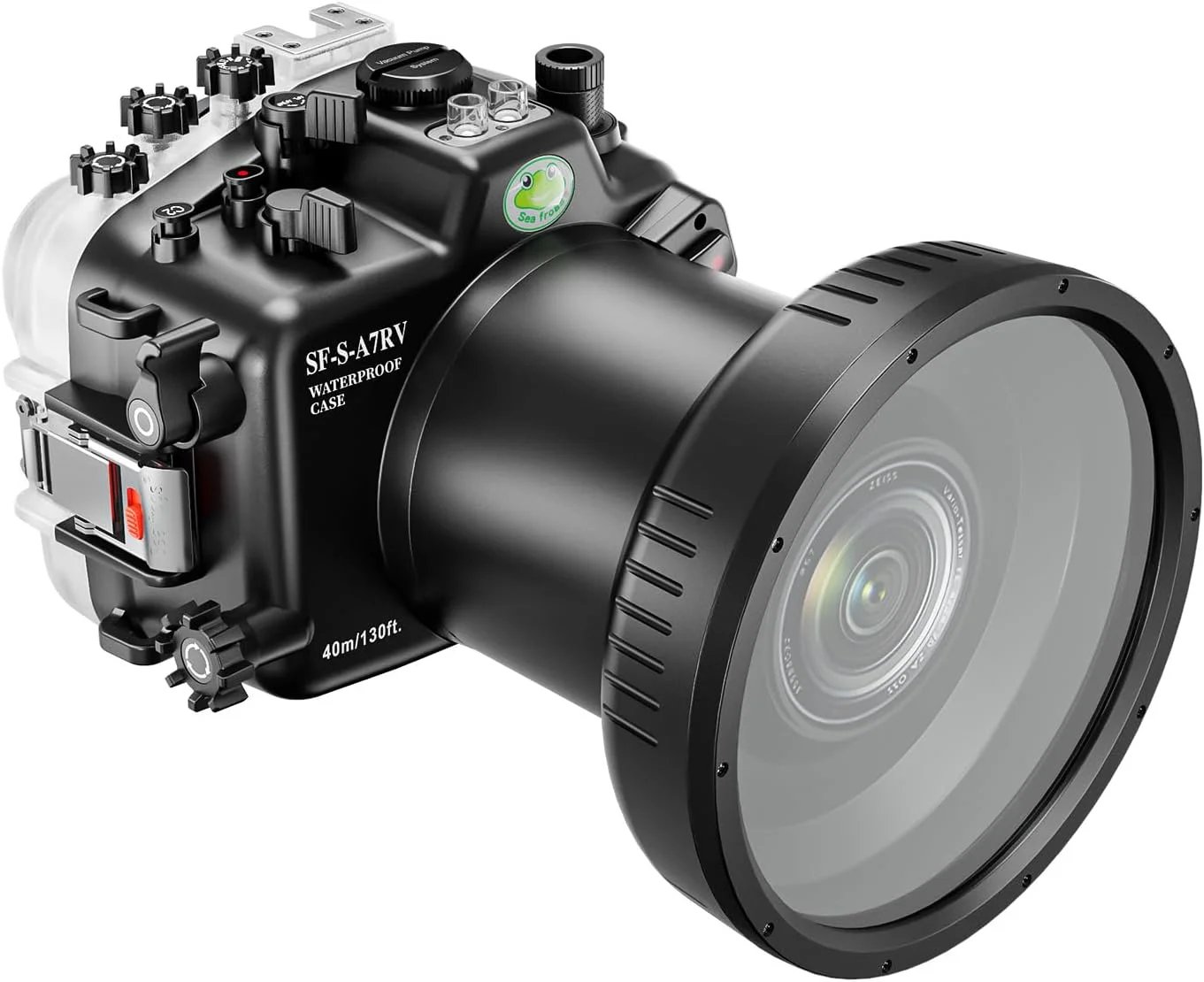 محفظه دوربین زیر آب Sea frogs سازگار با Sony A7RV 24-105mm 90mm IPX8 حداکثر عمق غواصی 40 متر / 130 فوت محفظه ضد آب دوربین A7R-5 برای غواصی، موج سواری، قایقرانی، اسکی A7R-V محفظه دوربین زیر آب Sea frogs سازگار با Sony A7RV 24-105mm 90mm IPX8 حداکثر عمق غواصی 40 متر / 130 فوت محفظه ضد آب دوربین A7R-5 برای غواصی، موج سواری، قایقرانی، اسکی A7R-V