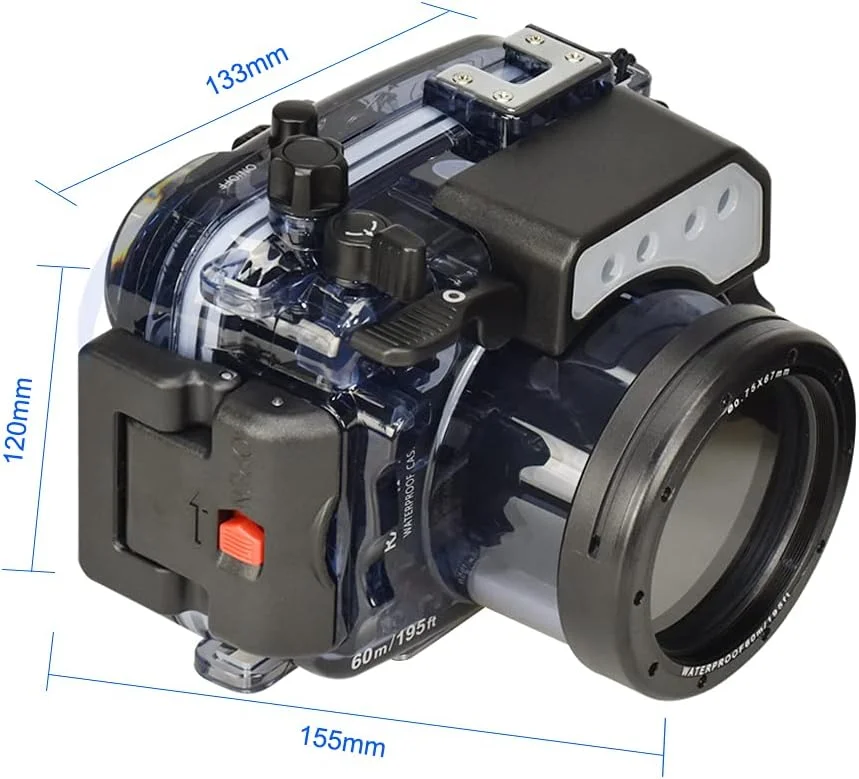 محفظه ضد آب دوربین Sea Frogs سازگار با Sony RX100 I-V IPX8 حداکثر عمق غواصی 40 متری / 130 فوت، مناسب برای غواصی، موج سواری، قایق رانی و اسکی