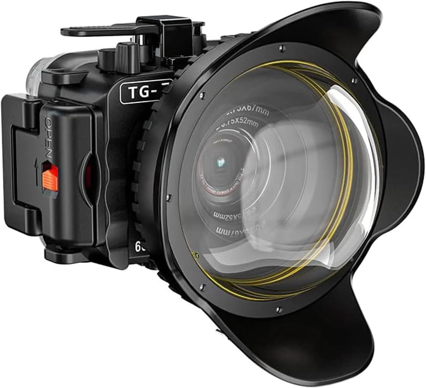 محفظه دوربین Sea frogs سازگار با Olympus TG6/7، ضد آب با استاندارد IPX8، محافظت تا عمق 60 متری / 197 فوت، جعبه دوربین زیر آب (TG7 مشکی + لنز واید انگل + فیلتر قرمز) محفظه دوربین Sea frogs سازگار با Olympus TG6/7، ضد آب با استاندارد IPX8، محافظت تا عمق 60 متری / 197 فوت، جعبه دوربین زیر آب (TG7 مشکی + لنز واید انگل + فیلتر قرمز)