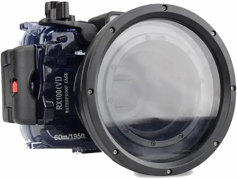 محفظه دوربین Sea Frogs سازگار با Sony RX100 VI، ضد آب با استاندارد IPX8، محافظت تا عمق 40 متری، مناسب برای غواصی، موج سواری و قایقرانی RX100-6 محفظه دوربین Sea Frogs سازگار با Sony RX100 VI، ضد آب با استاندارد IPX8، محافظت تا عمق 40 متری، مناسب برای غواصی، موج سواری و قایقرانی RX100-6