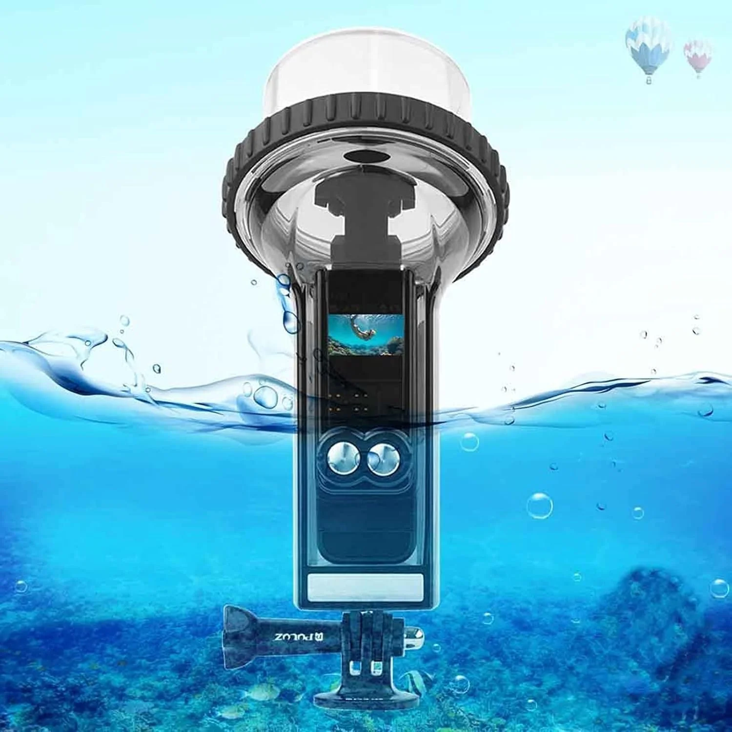 محفظه ضد آب پولوز برای DJI Osmo Pocket 2، محفظه محافظ غواصی عمیق 60 متری برای عکاسی زیر آب
