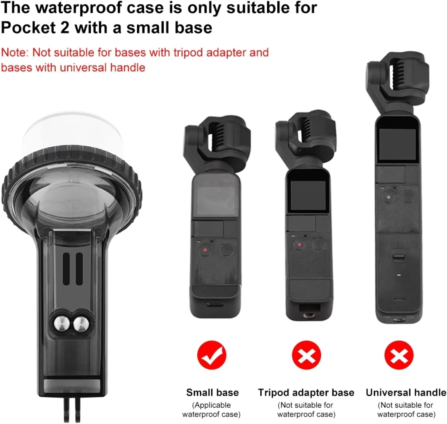 محفظه ضد آب پولوز برای DJI Osmo Pocket 2، محفظه محافظ غواصی عمیق 60 متری برای عکاسی زیر آب