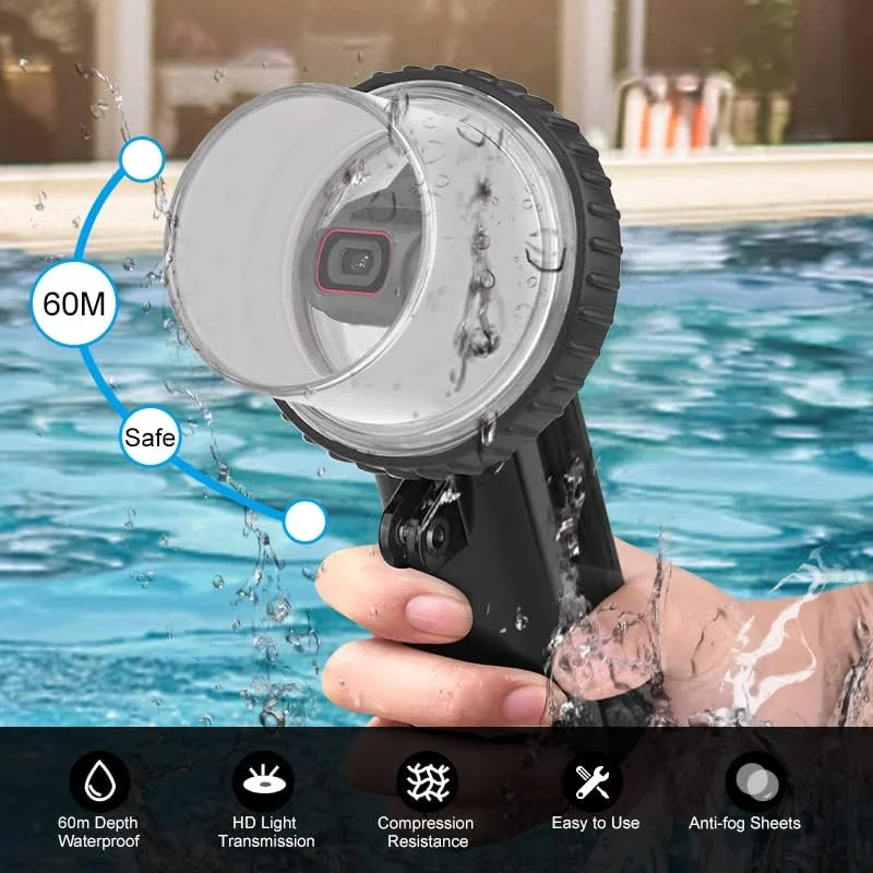 محفظه ضد آب پولوز برای DJI Osmo Pocket 2، محفظه محافظ غواصی عمیق 60 متری برای عکاسی زیر آب