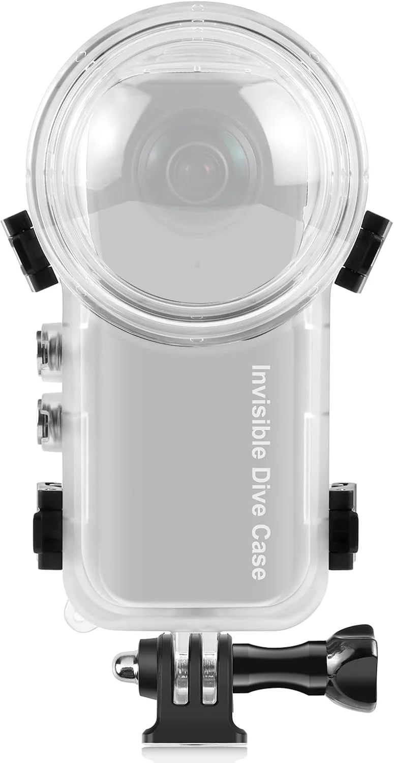 محفظه ضد آب نامرئی PULUZ برای Insta360 X3، قاب محافظ ضد آب تا عمق 50 متر با لوازم جانبی براکت، شفاف