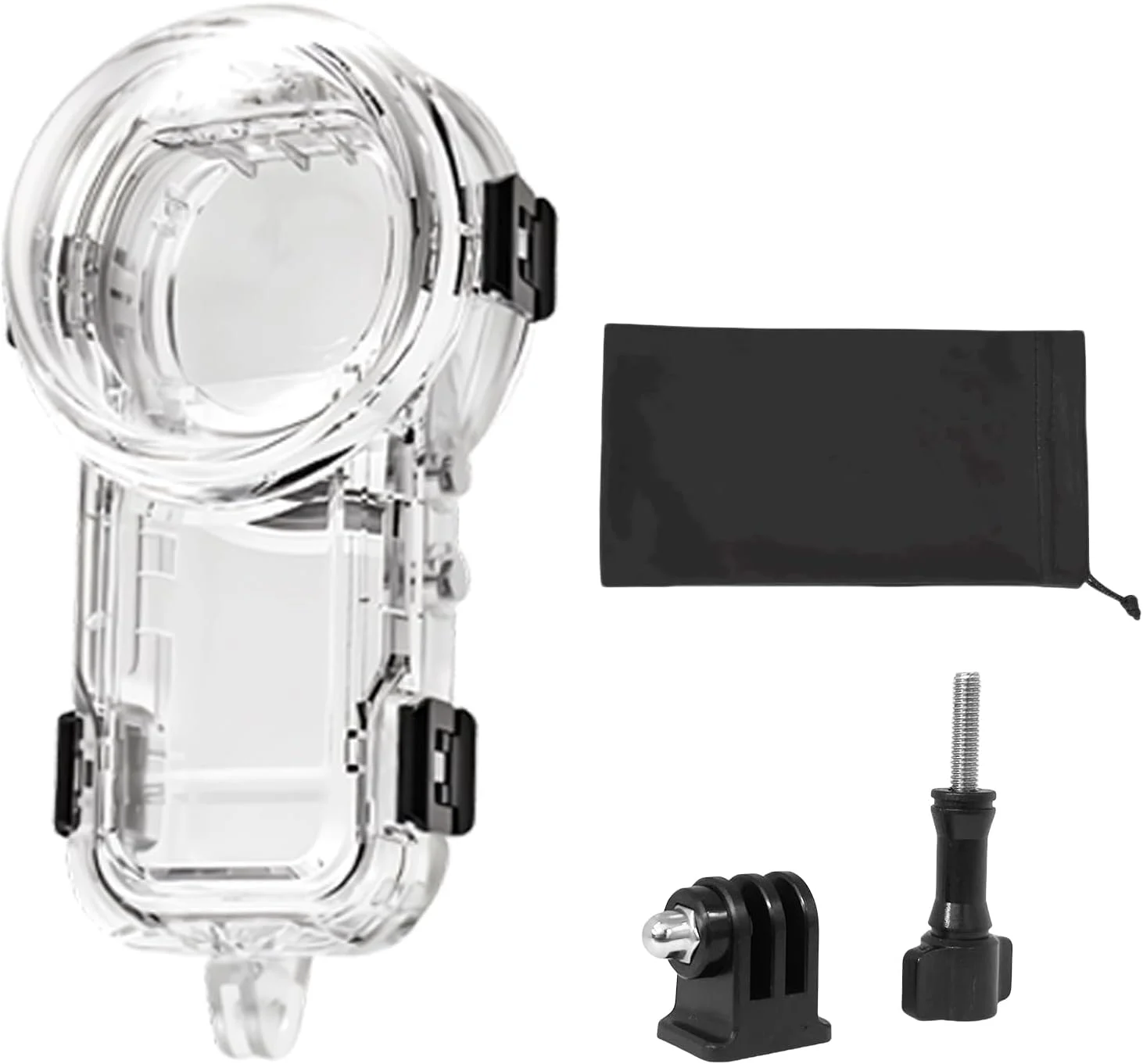 محفظه ضد آب نامرئی برای Insta360 X5، مقاوم در برابر آب تا عمق 60 متر، محفظه عکاسی زیر آب نامرئی، پوشش محافظ X5 به همراه لوازم جانبی