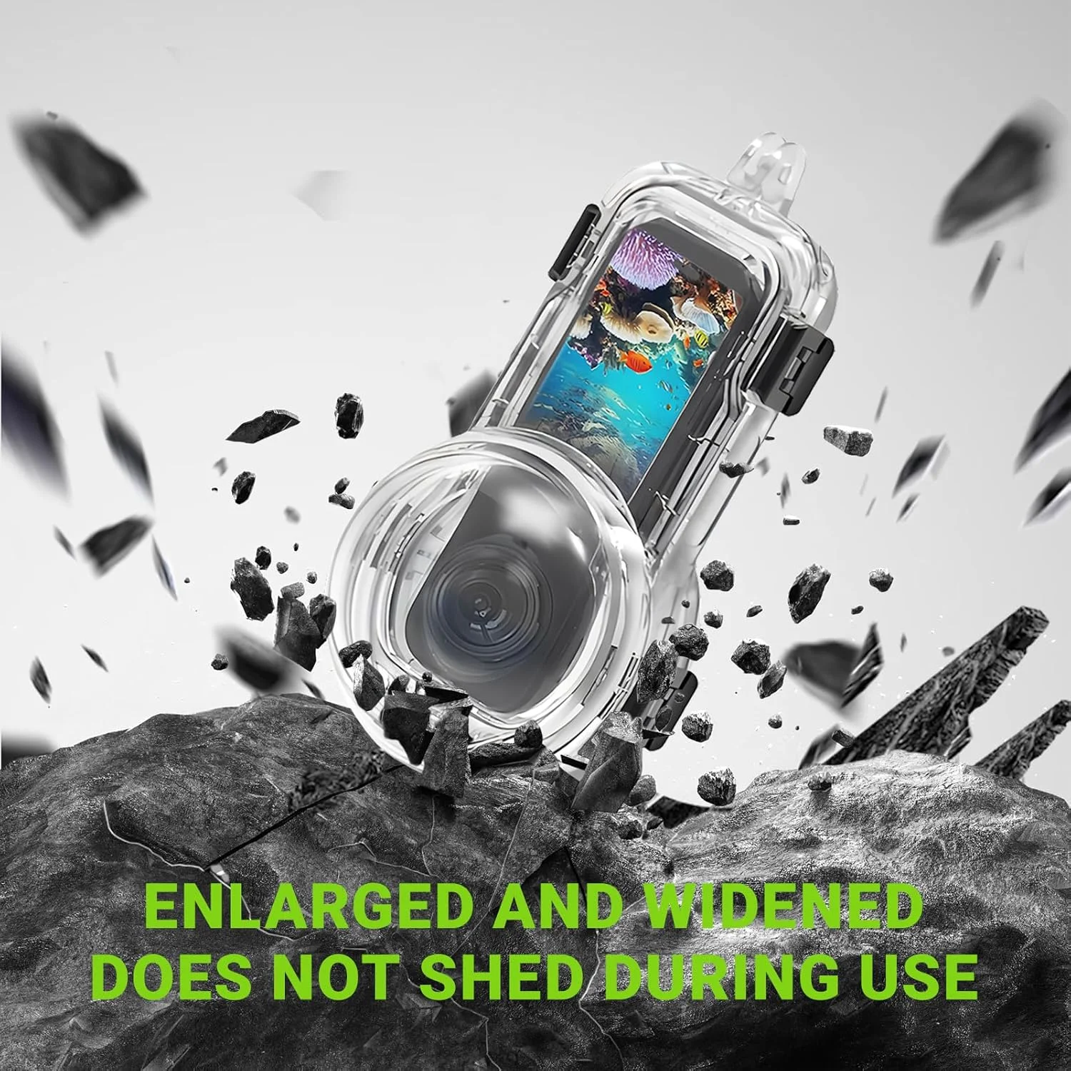 محفظه ضد آب نامرئی برای Insta360 X5، مقاوم در برابر آب تا عمق 60 متر، محفظه عکاسی زیر آب نامرئی، پوشش محافظ X5 به همراه لوازم جانبی