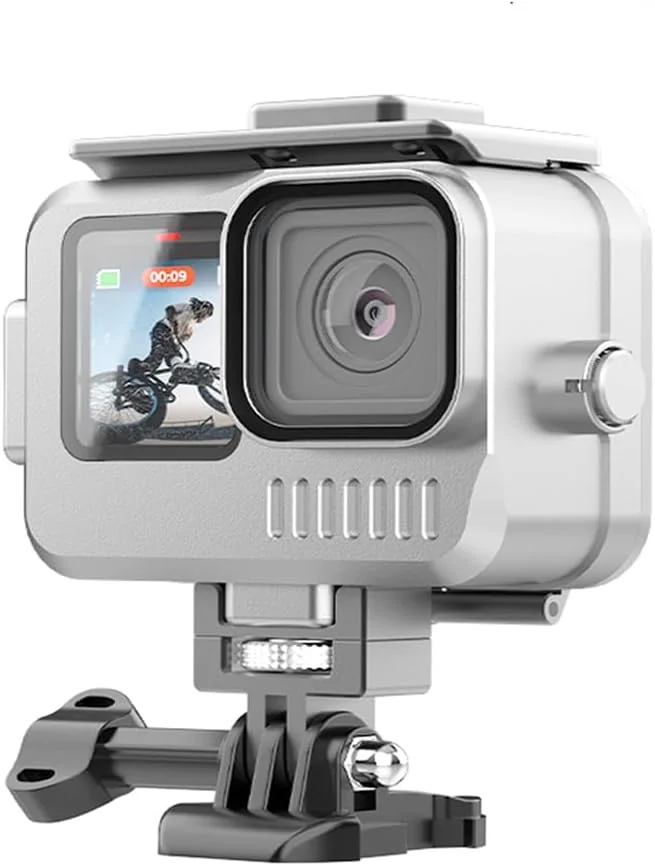محفظه ضد آب آلیاژ آلومینیوم برای GoPro Hero13/Hero12/Hero11/Hero10/Hero9 Black، محفظه محافظ غواصی زیر آب 40M/131FT برای لوازم جانبی دوربین Hero13/12/11/10/9 Black
