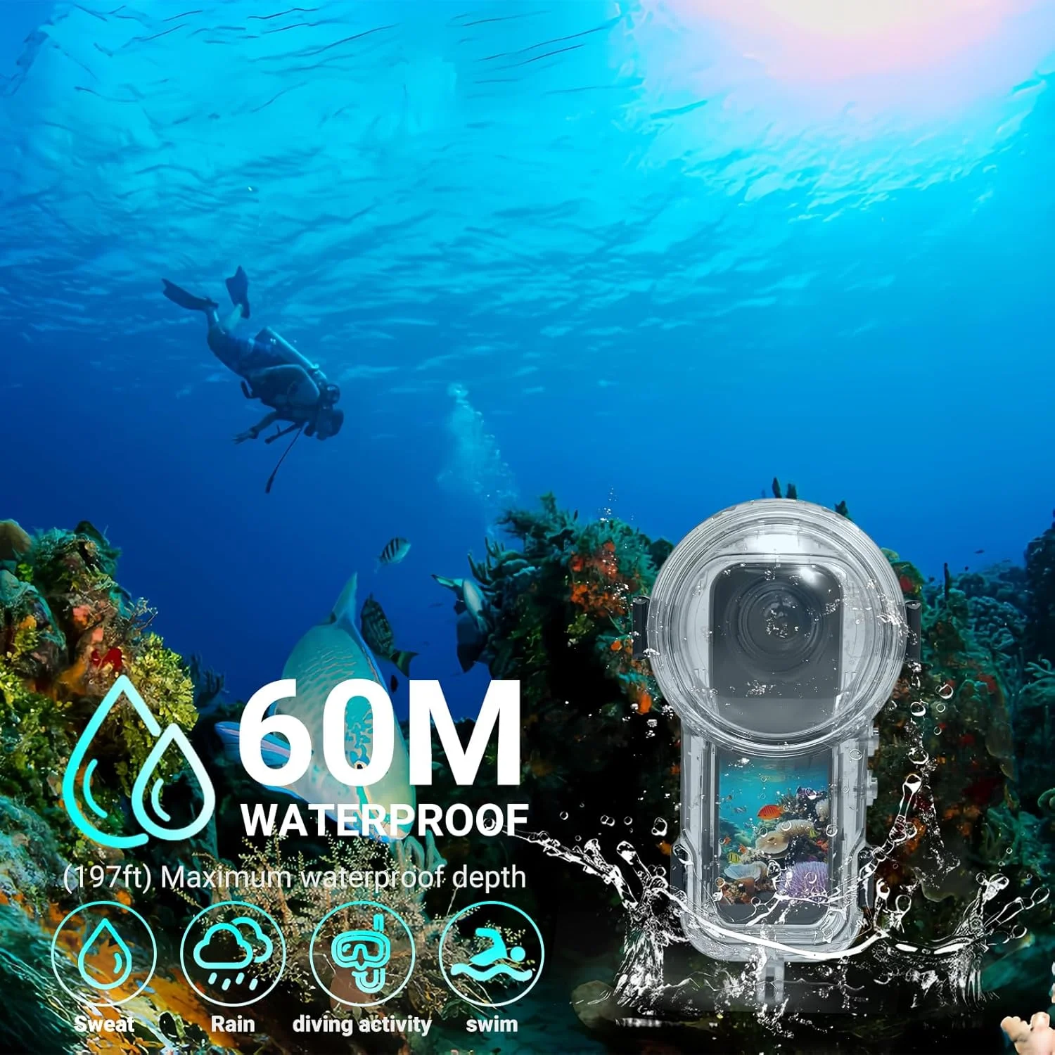 محفظه ضد آب نامرئی سری محصولات (محفظه ضد آب Insta360 X5)