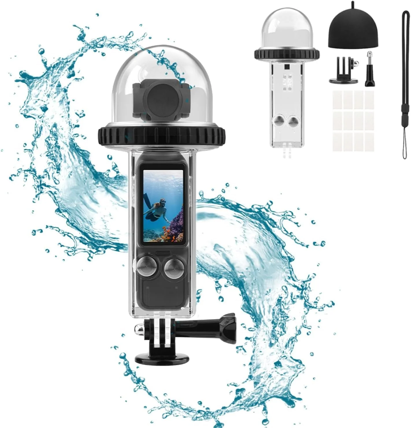 محفظه ضد آب 40 متری برای DJI Osmo Pocket 3، محافظ PC زیر آب، پوشش محفظه غواصی با لوازم جانبی برای دوربین اکشن Osmo Pocket 3 محفظه ضد آب 40 متری برای DJI Osmo Pocket 3، محافظ PC زیر آب، پوشش محفظه غواصی با لوازم جانبی برای دوربین اکشن Osmo Pocket 3