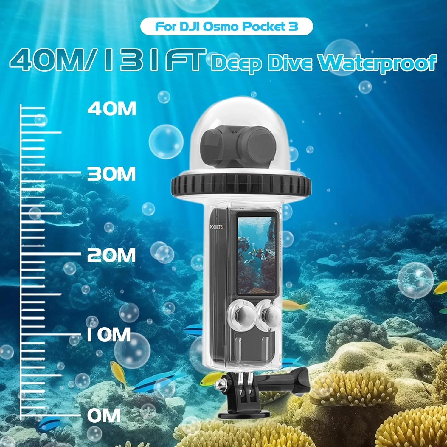محفظه ضد آب 40 متری برای DJI Osmo Pocket 3، محافظ PC زیر آب، پوشش محفظه غواصی با لوازم جانبی برای دوربین اکشن Osmo Pocket 3 محفظه ضد آب 40 متری برای DJI Osmo Pocket 3، محافظ PC زیر آب، پوشش محفظه غواصی با لوازم جانبی برای دوربین اکشن Osmo Pocket 3