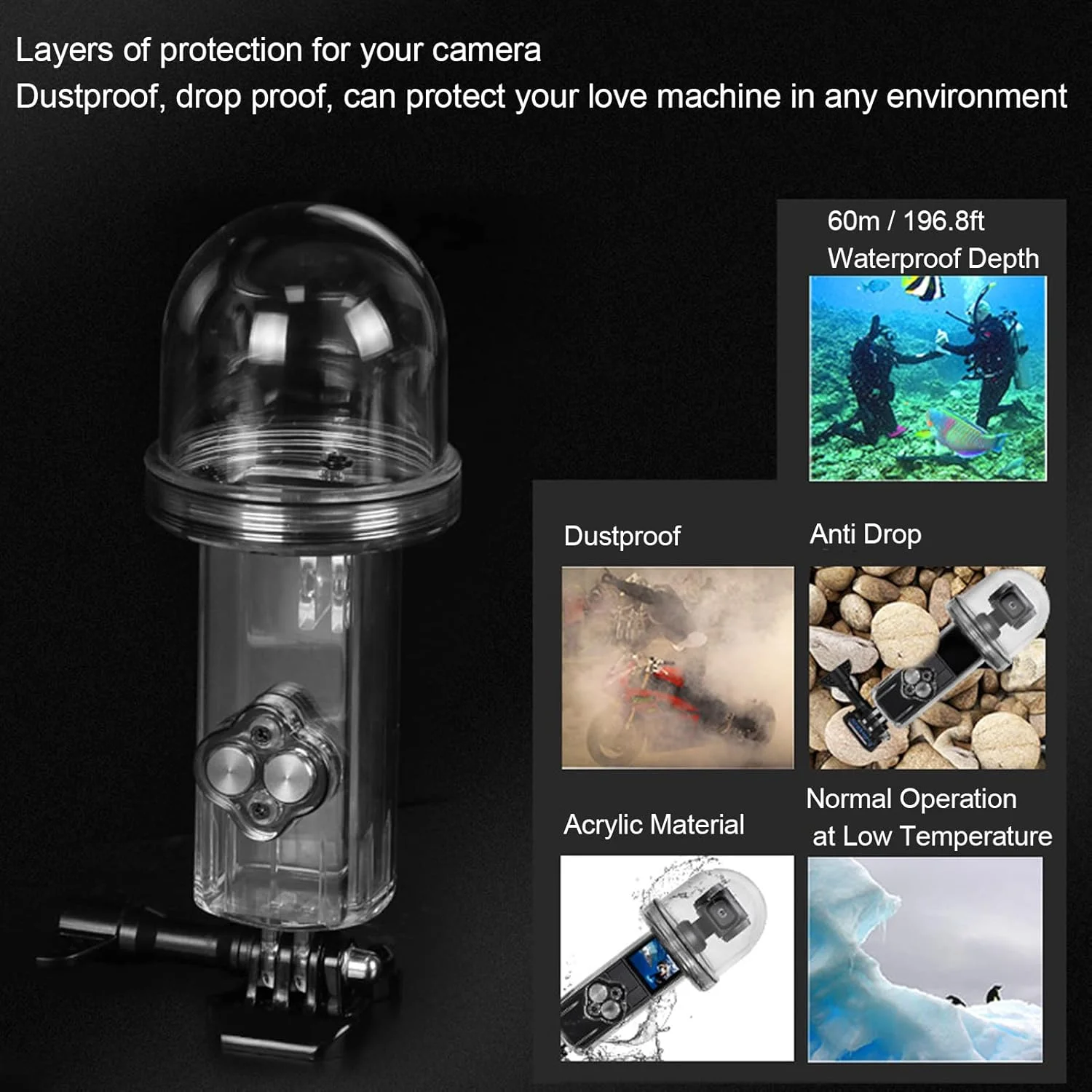 محفظه محافظ برای دوربین Osmo Pocket، محفظه ضد آب 60 متری سازگار با گیمبال OSMO Pocket