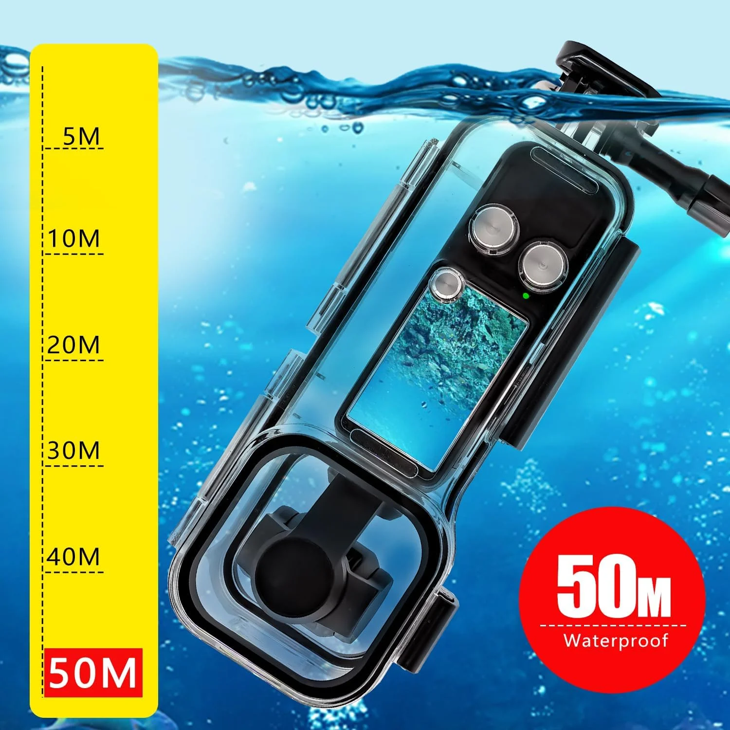 محفظه ضد آب 50 متری (164 فوت) برای DJI Osmo Pocket 3، لوازم جانبی ضد آب، محافظ زیر آب محفظه ضد آب 50 متری (164 فوت) برای DJI Osmo Pocket 3، لوازم جانبی ضد آب، محافظ زیر آب