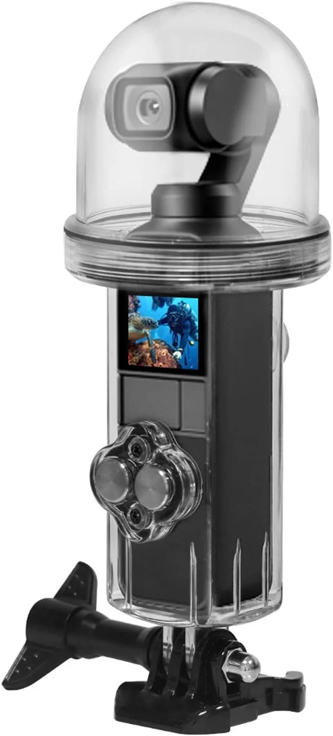 محفظه 60 متری Hilitand برای Osmo Pocket، محافظ ضد آب تا عمق 60 متر، با طراحی نیم دایره ای، مناسب موج سواری، غواصی و شنا