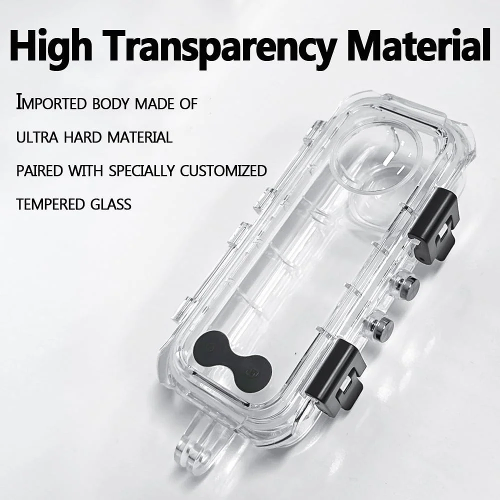 محفظه Insta360 X5، محفظه غواصی نامرئی برای Insta360 X5، دوربین ضد آب 60 متری مناسب برای زیر آب به همراه براکت، لوازم جانبی Insta360 به همراه درج ضد مه محفظه Insta360 X5، محفظه غواصی نامرئی برای Insta360 X5، دوربین ضد آب 60 متری مناسب برای زیر آب به همراه براکت، لوازم جانبی Insta360 به همراه درج ضد مه