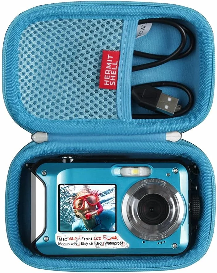 کیف حمل سخت Hermitshell برای دوربین زیرآبی YISENCE 4K با قابلیت ضدآب تا عمق 3 متر