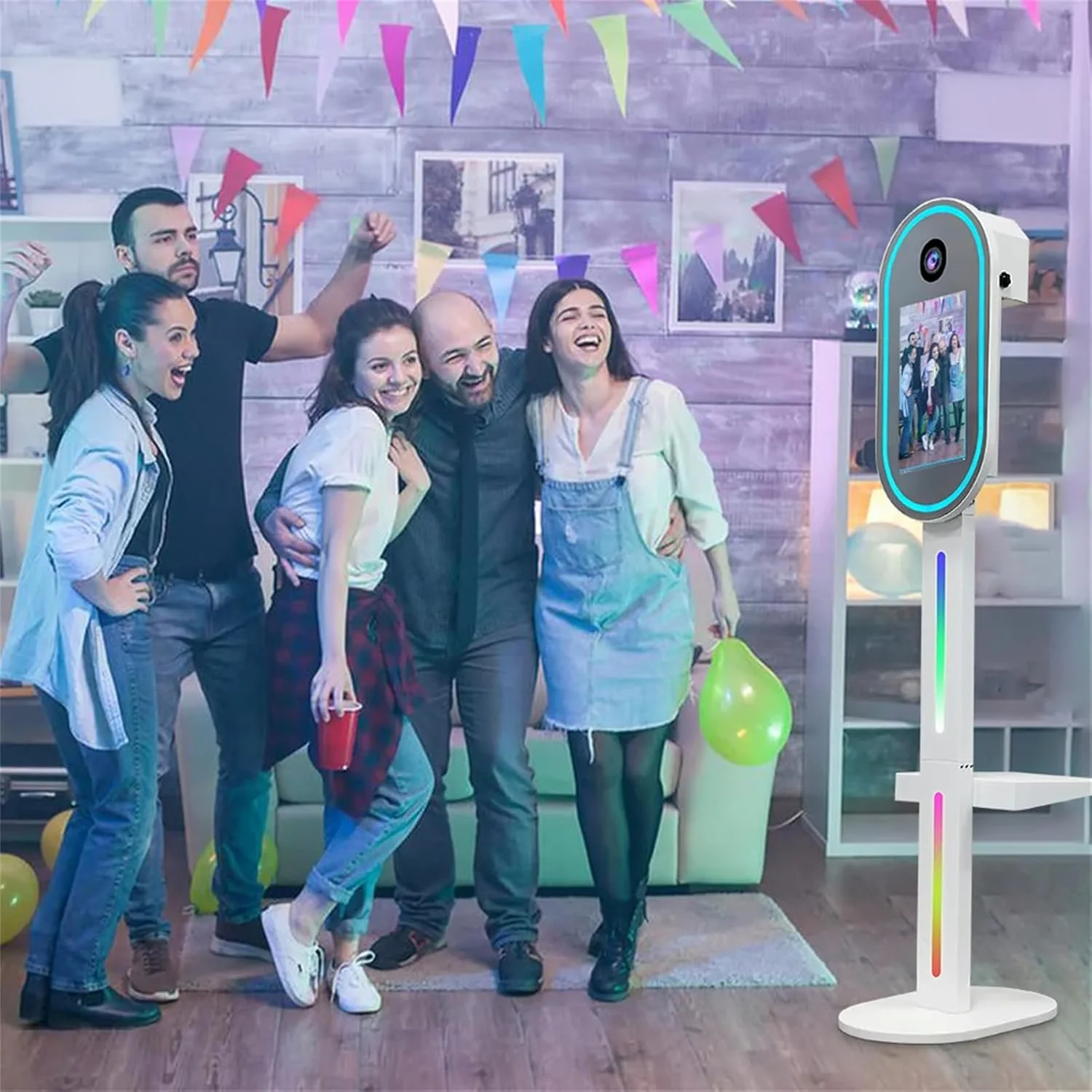 دستگاه کیوسک عکس DSLR قابل حمل با صفحه لمسی 15.6 اینچی و کیف حمل مخصوص مراسم عروسی و مهمانی