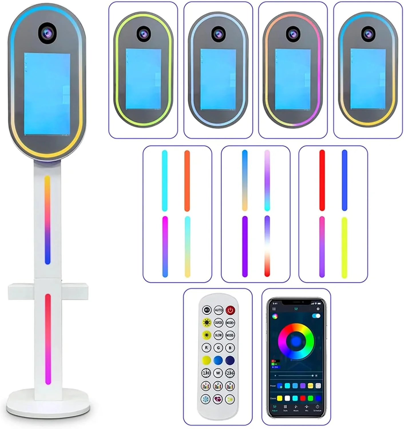 دستگاه فوتوبوث DSLR قابل حمل با صفحه لمسی 15.6 اینچی و کیف حمل مخصوص برای مراسم عروسی و مهمانی