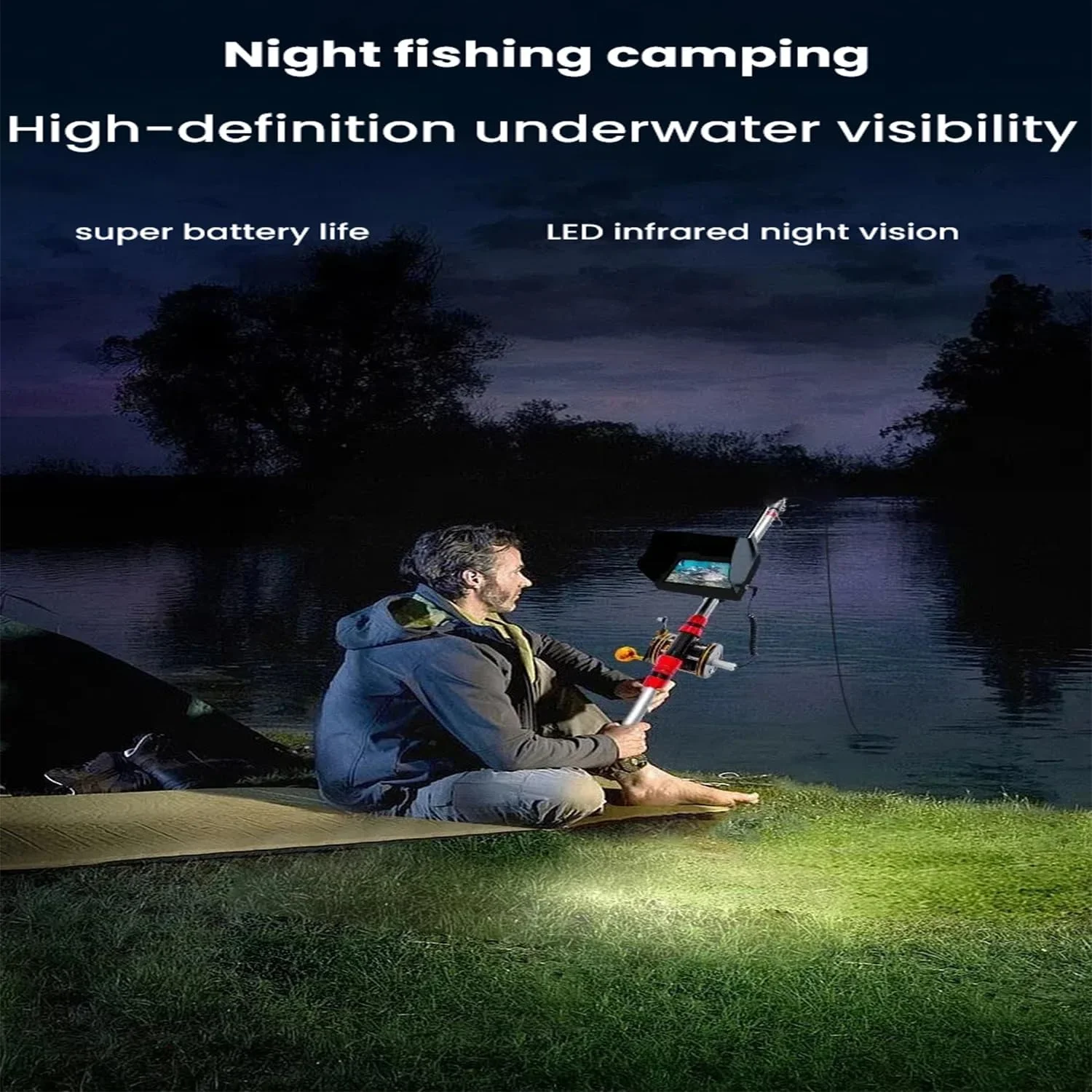 دوربین ماهی یاب ضد آب با دید بهبود یافته در نور کم، لنز فوق عریض ماهی یاب زیر آب برای ماهیگیری در یخ، دریاچه و ساحل، دوربین زیر آب ضد آب IP68 برای ماهیگیری، صفحه نمایش 7 اینچی دوربین ماهی یاب ضد آب با دید بهبود یافته در نور کم، لنز فوق عریض ماهی یاب زیر آب برای ماهیگیری در یخ، دریاچه و ساحل، دوربین زیر آب ضد آب IP68 برای ماهیگیری، صفحه نمایش 7 اینچی