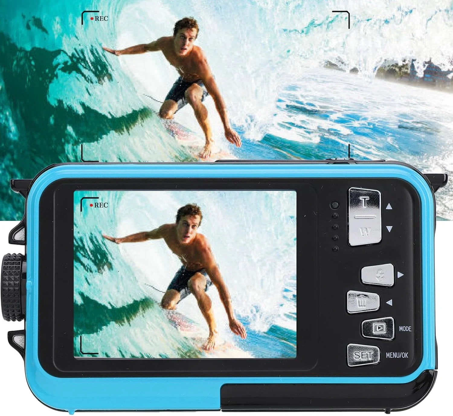 دوربین ضد آب، دوربین 48 مگاپیکسل با فوکوس خودکار تا عمق 3.3 متری، دوربین دیجیتال 16X برای غواصی، قابل ارتقا تا 128 گیگابایت (SENECESLIv49g5s7n1u-13) دوربین ضد آب، دوربین 48 مگاپیکسل با فوکوس خودکار تا عمق 3.3 متری، دوربین دیجیتال 16X برای غواصی، قابل ارتقا تا 128 گیگابایت (SENECESLIv49g5s7n1u-13)