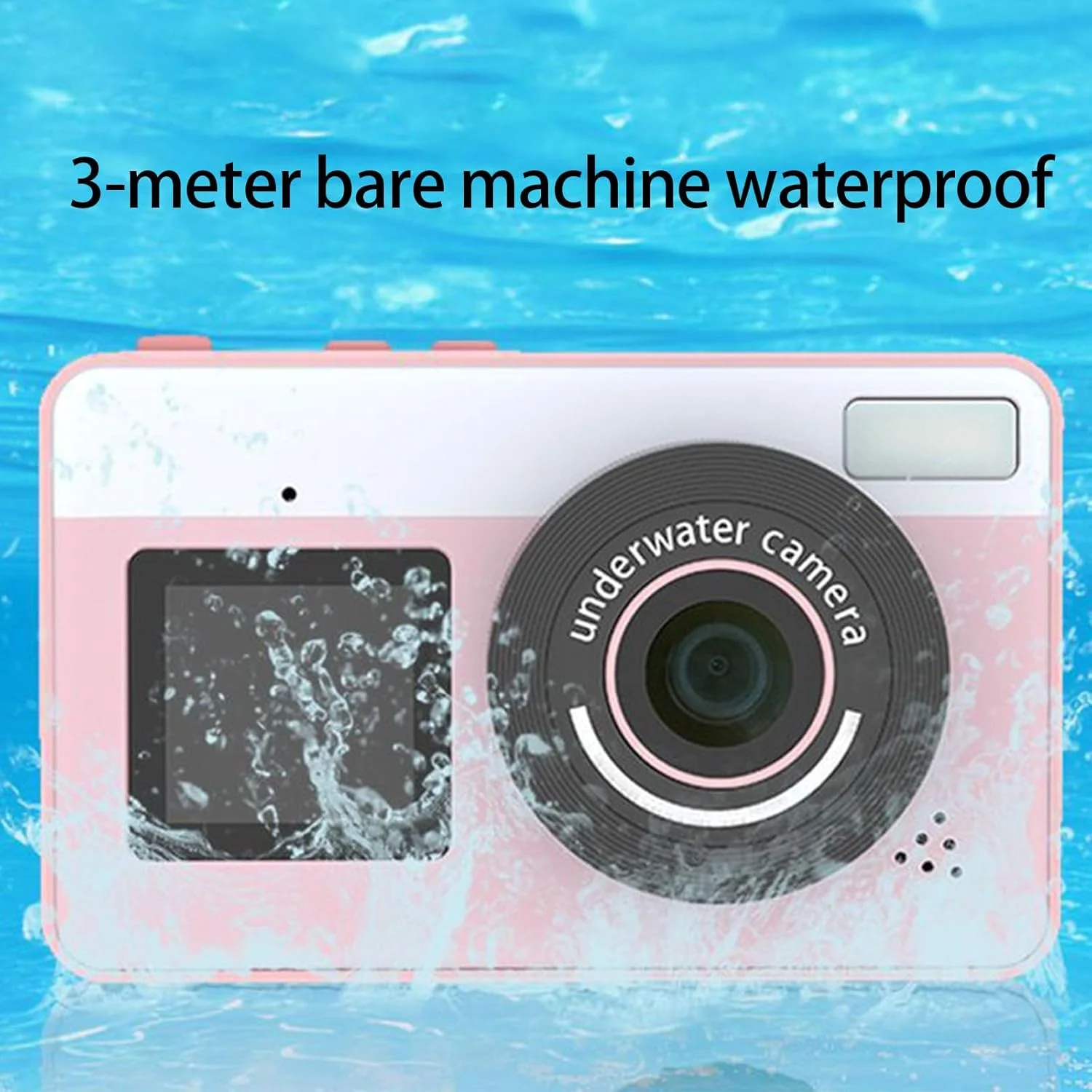 دوربین دیجیتال ضد آب 48 مگاپیکسل با محافظت IP68 تا عمق 3 متر، زوم دیجیتال 18 برابر برای فعالیت های اکتشافی در آب، دوربین زیر آب برای غواصی