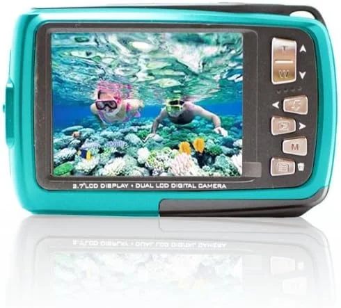 دوربین دیجیتال ضد آب SVP Aqua 5500 آبی (همراه با میکرو 4 گیگابایتی) 18 مگاپیکسل با صفحه نمایش دوگانه