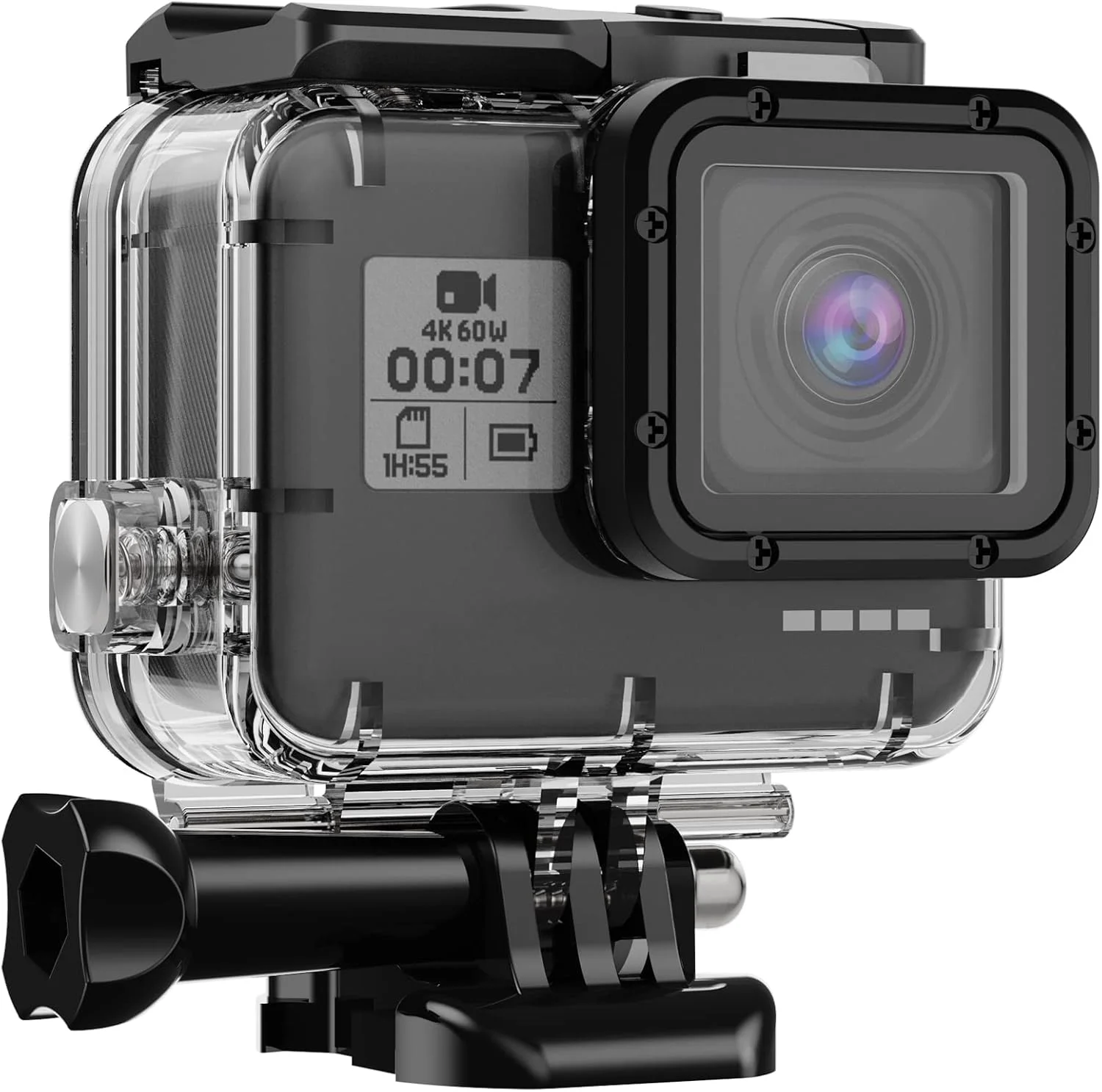 محفظه ضد آب HONGDAK برای GoPro Hero 7/6/5 Black (2018)، محفظه محافظ غواصی ضد آب 60 متری با پوشش لمسی برای دوربین اکشن GoPro، محفظه غواصی زیر آب