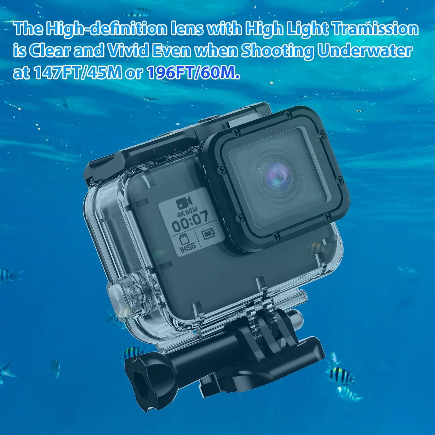 محفظه ضد آب HONGDAK برای GoPro Hero 7/6/5 Black (2018)، محفظه محافظ غواصی ضد آب 60 متری با پوشش لمسی برای دوربین اکشن GoPro، محفظه غواصی زیر آب محفظه ضد آب HONGDAK برای GoPro Hero 7/6/5 Black (2018)، محفظه محافظ غواصی ضد آب 60 متری با پوشش لمسی برای دوربین اکشن GoPro، محفظه غواصی زیر آب