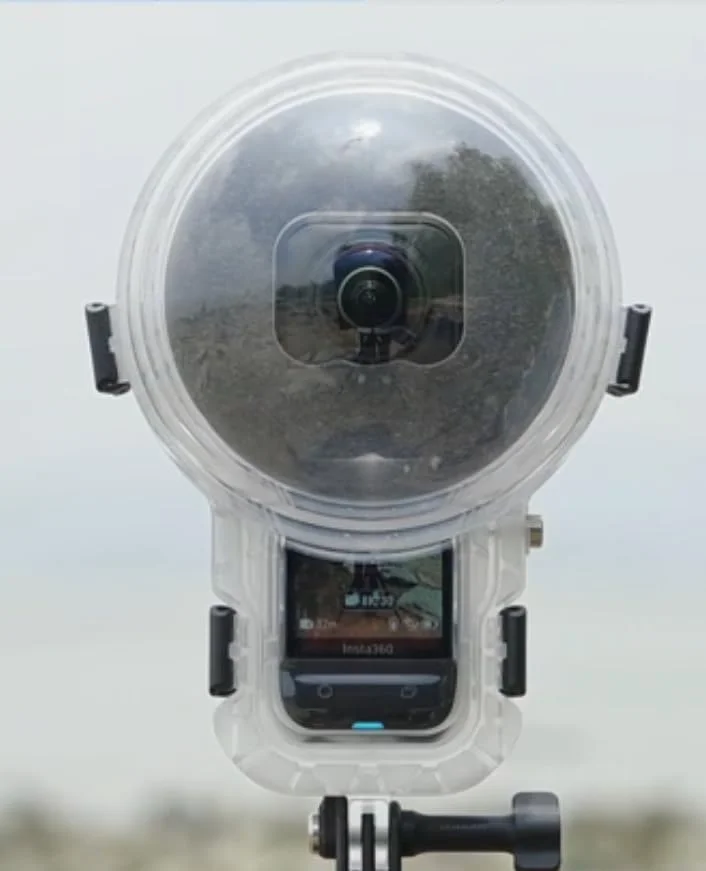 محفظه ضد آب حرفه ای Insta360 X5، ضد آب تا عمق 50 متری، محافظت در برابر پاشش آب، قاب محافظ زیر آب برای Insta360 X5 با لوازم جانبی براکت