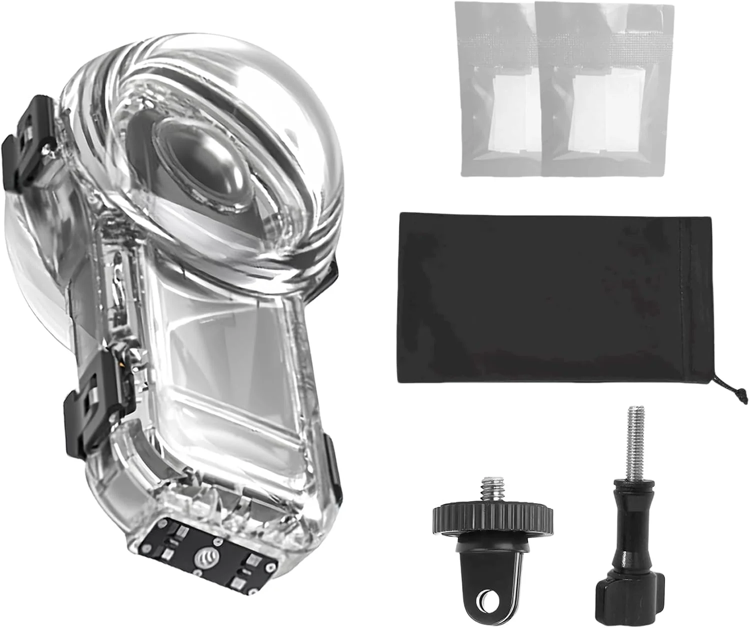 محفظه ضد آب نامرئی Insta360 X5، با پایه اتصال سریع، محافظت در برابر پاشش آب، ضد آب تا عمق 60 متری، محفظه محافظ غواصی زیر آب برای Insta360 X5 به همراه لوازم جانبی براکت