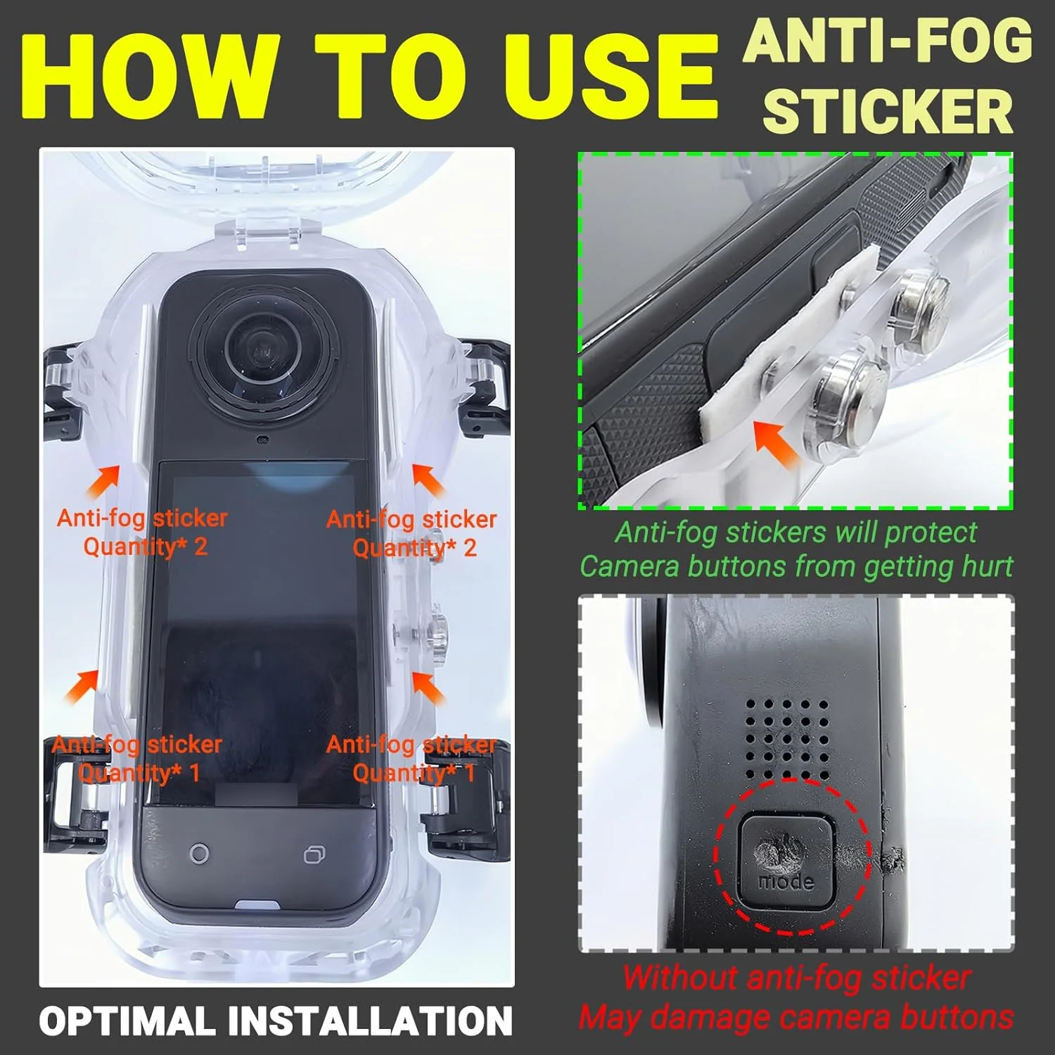 محفظه ضد آب نامرئی Insta360 X5، با پایه اتصال سریع، محافظت در برابر پاشش آب، ضد آب تا عمق 60 متری، محفظه محافظ غواصی زیر آب برای Insta360 X5 به همراه لوازم جانبی براکت