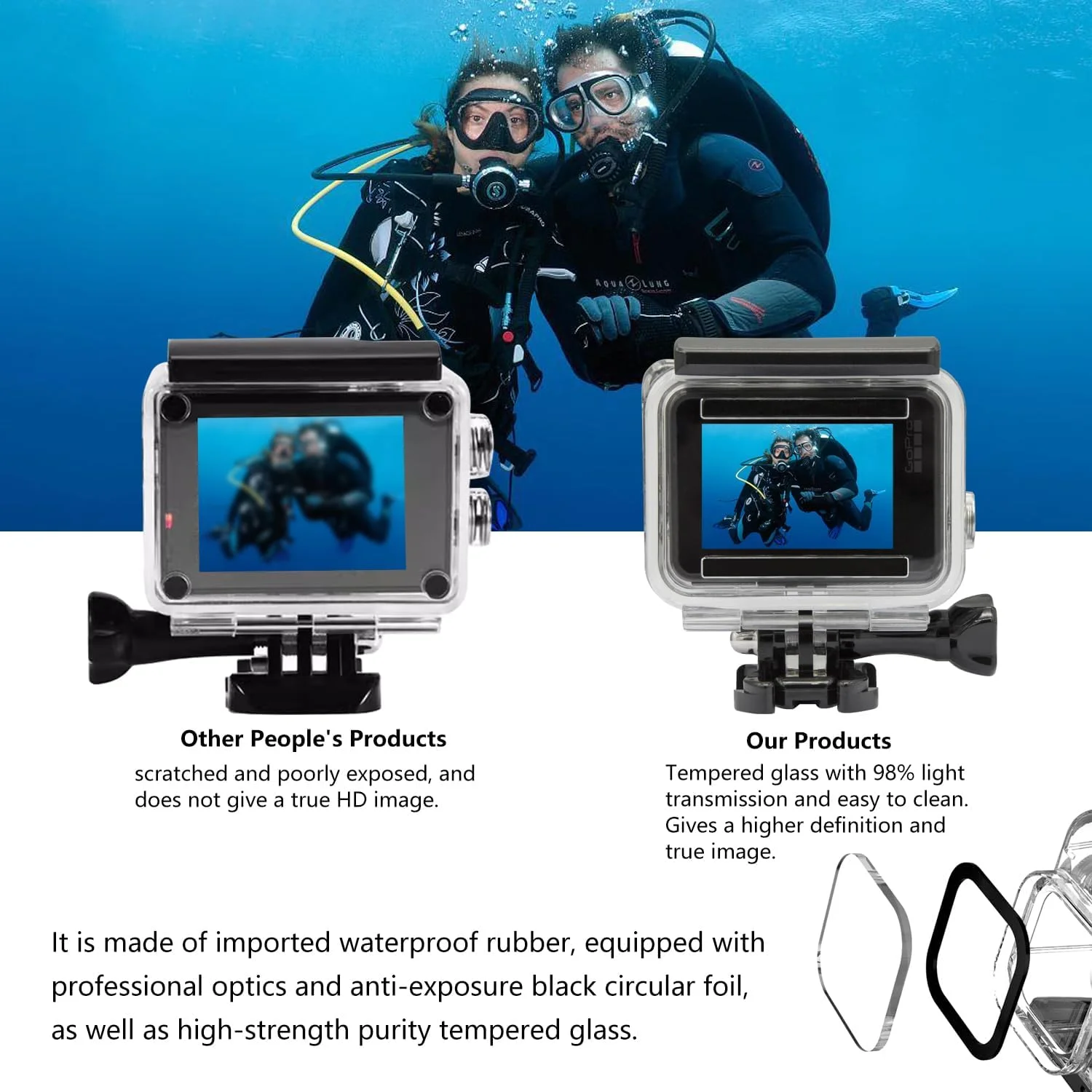 محفظه ضد آب Suptig برای دوربین های اکشن Gopro Hero 7 Black, Hero 6, Hero 5 و 2018 تا عمق 45 متری محفظه ضد آب Suptig برای دوربین های اکشن Gopro Hero 7 Black, Hero 6, Hero 5 و 2018 تا عمق 45 متری