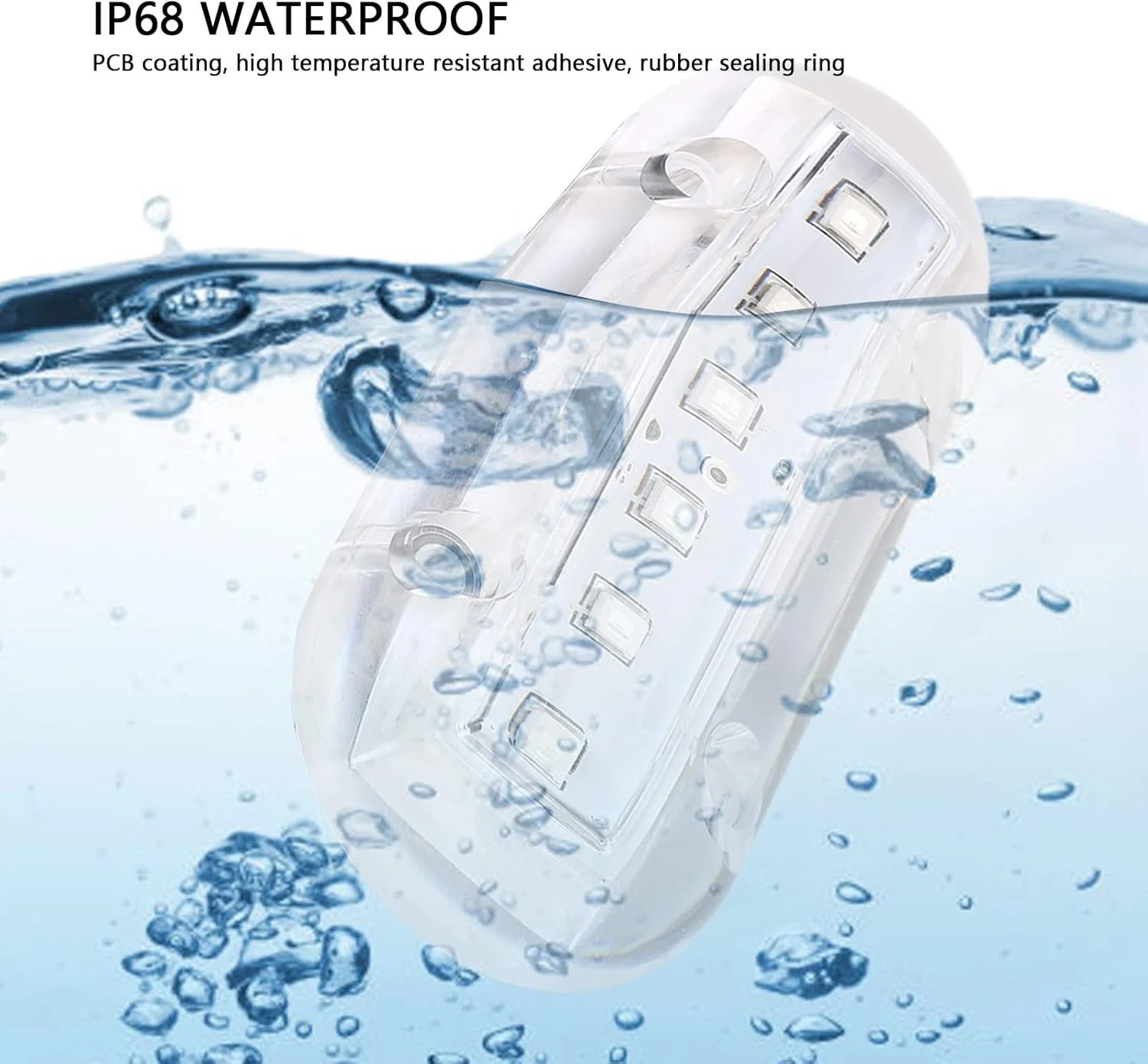 چراغ ال ای دی، چراغ زیرآبی نصب کردنی DC12V 1.1W با آب بندی خوب برای دستگاه های دریایی