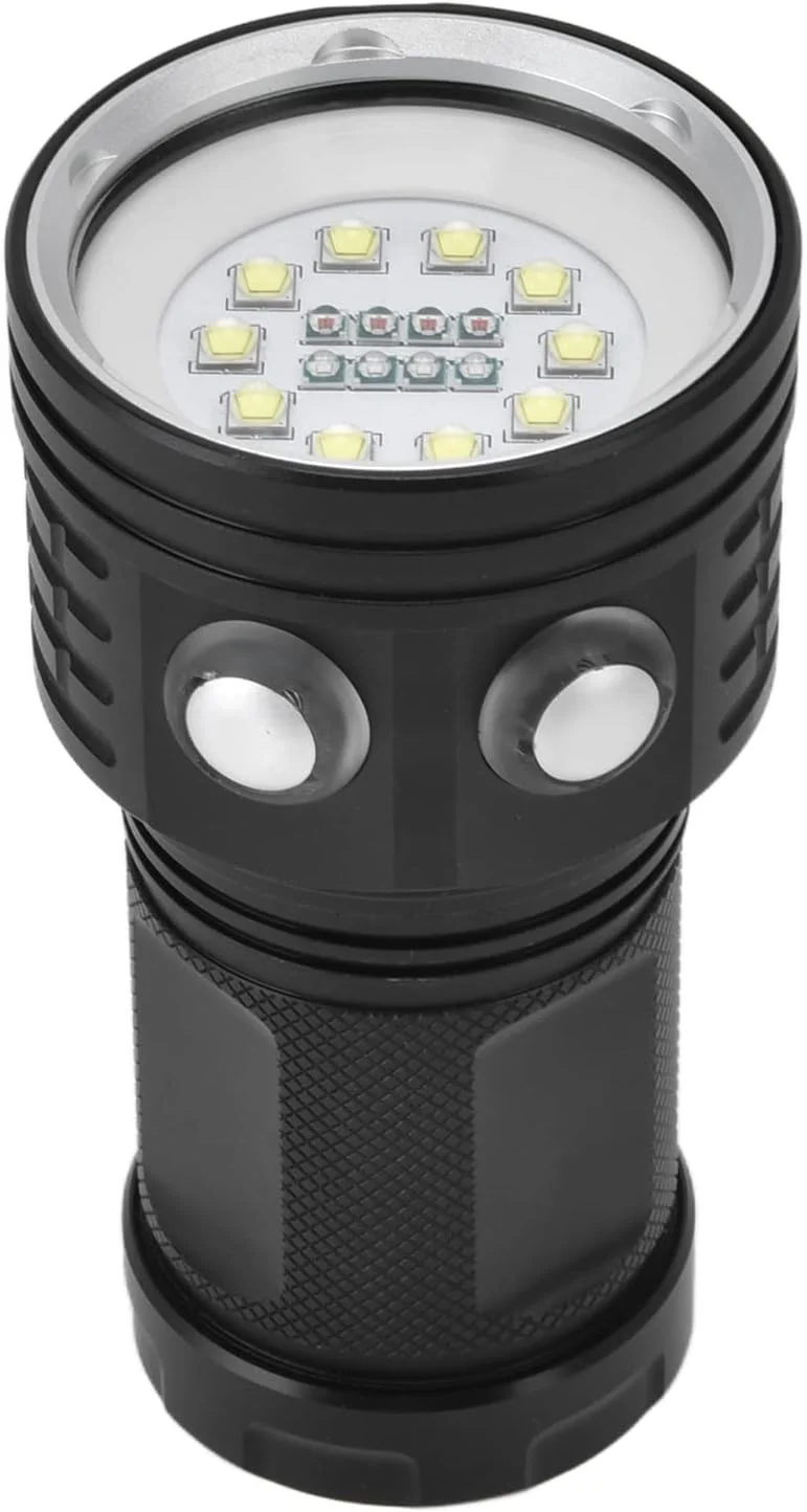 چراغ قوه غواصی، چراغ پرکننده LED قابل حمل حرفه ای 10000LM برای غواصی چراغ قوه غواصی، چراغ پرکننده LED قابل حمل حرفه ای 10000LM برای غواصی
