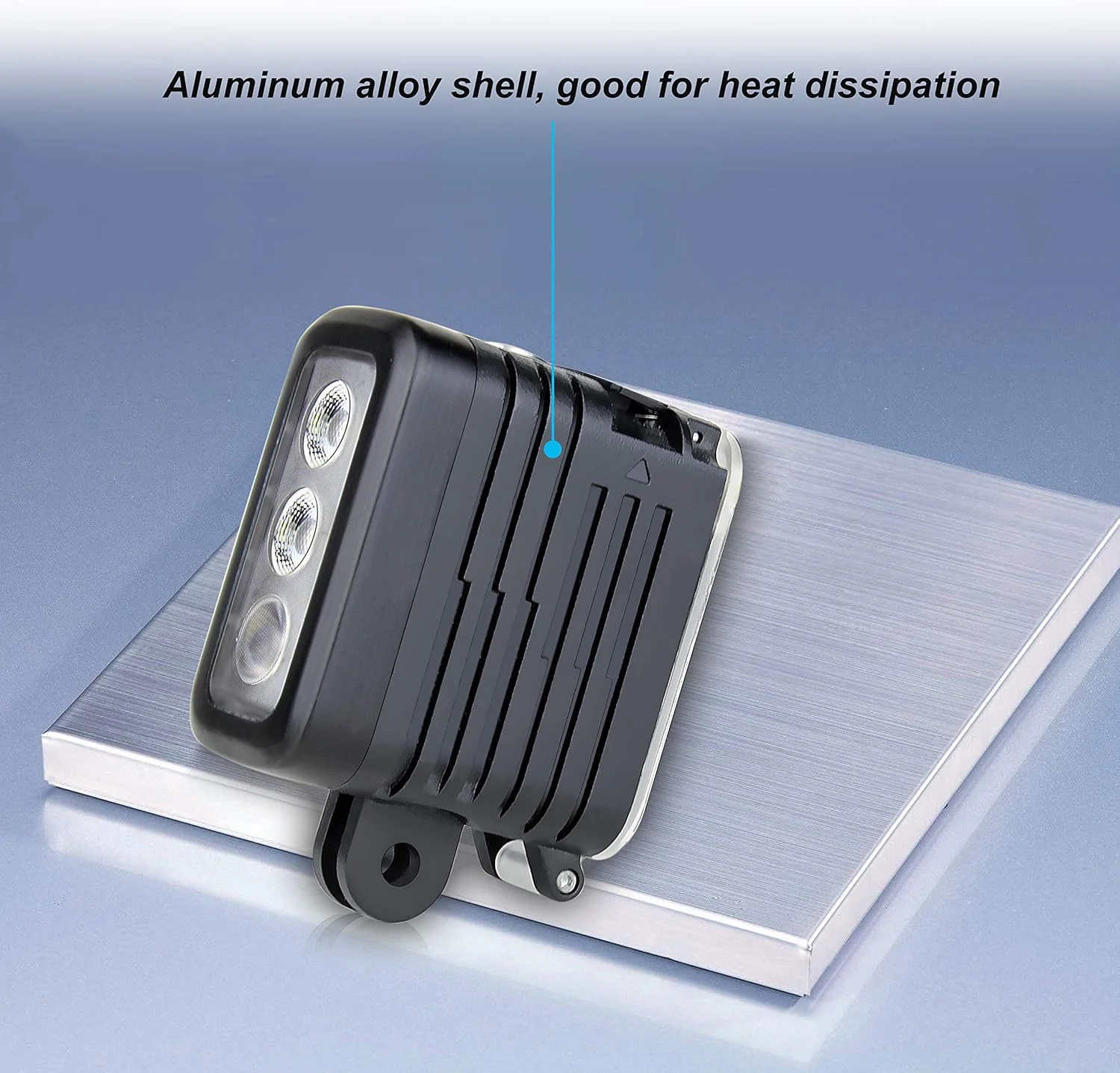 چراغ غواصی نور زیر آب GEPULY - 450LM قدرت بالا 3 حالت کم نور شونده 164FT چراغ شب پر نور LED ضد آب برای GoPro Hero 13 12 11 10 9 8 7 6 5 4 3+ 3 DJI OSMO Action 3 4 5 Pro AKASO