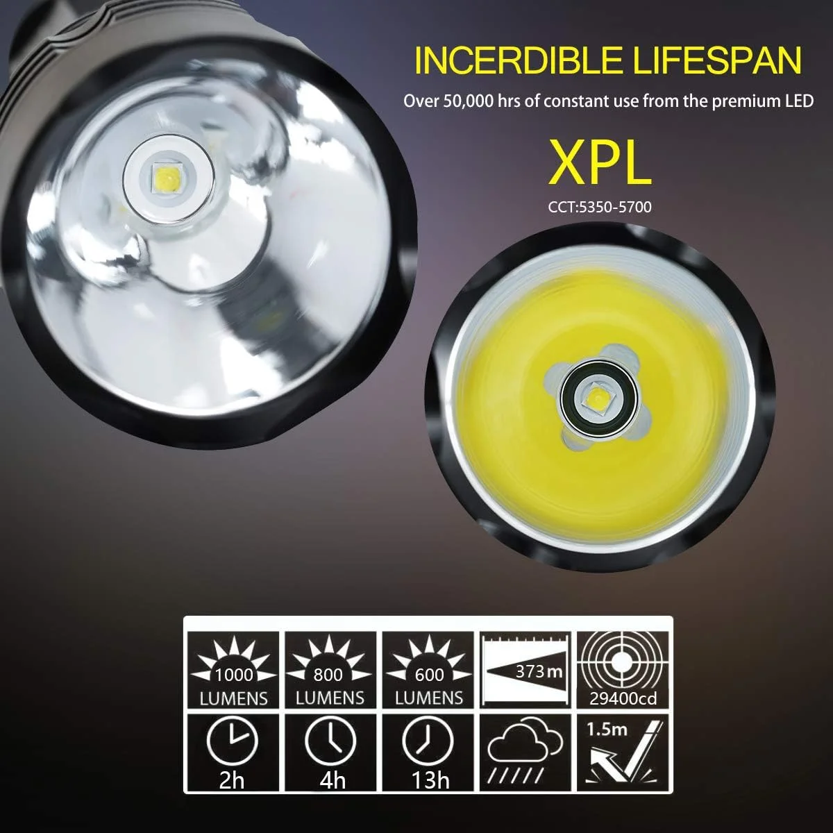 چراغ غواصی ضد آب تا عمق 100 متری