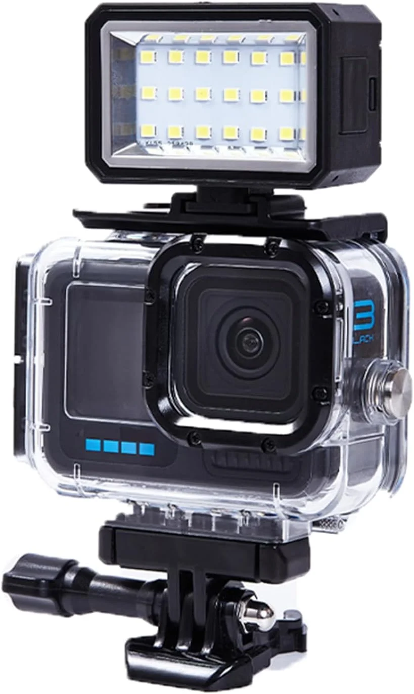 نور مکمل دوربین اکشن برای دوربین اکشن DJI، نور غواصی برای GoPro، نور مکمل LED کوچک ضد آب با مانت کفشک سرد نور مکمل دوربین اکشن برای دوربین اکشن DJI، نور غواصی برای GoPro، نور مکمل LED کوچک ضد آب با مانت کفشک سرد
