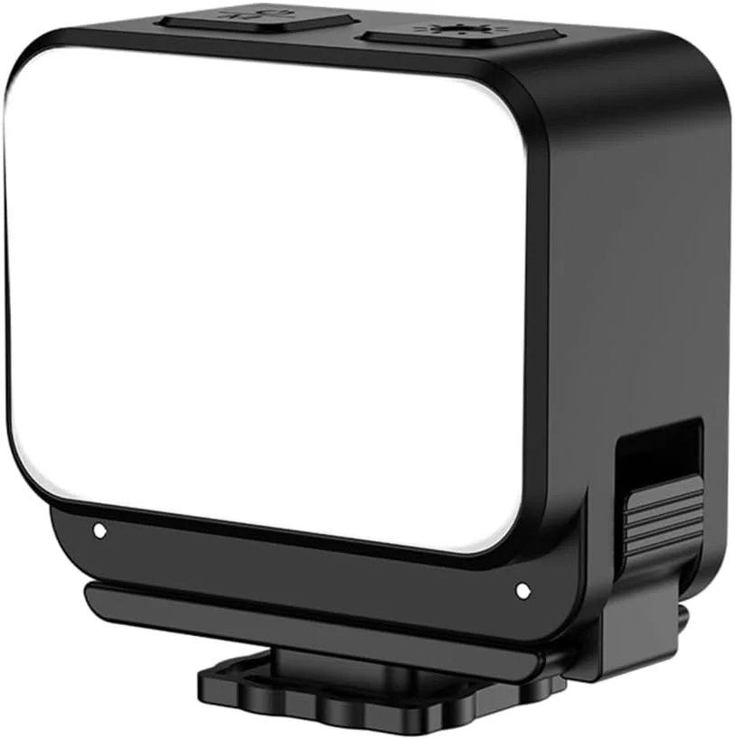 نور ویدئویی دوربین اکشن IPX4 ضد آب با اتصال مغناطیسی، سه دمای رنگی و روشنایی 150 لوکس به همراه کفشک سرد