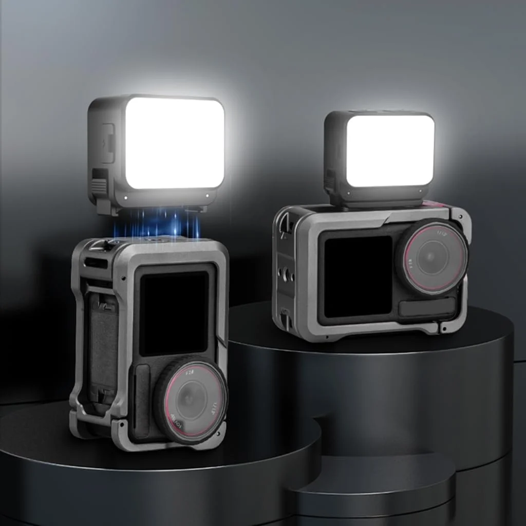 نور ویدئویی دوربین اکشن IPX4 ضد آب با اتصال مغناطیسی، سه دمای رنگی و روشنایی 150 لوکس به همراه کفشک سرد نور ویدئویی دوربین اکشن IPX4 ضد آب با اتصال مغناطیسی، سه دمای رنگی و روشنایی 150 لوکس به همراه کفشک سرد