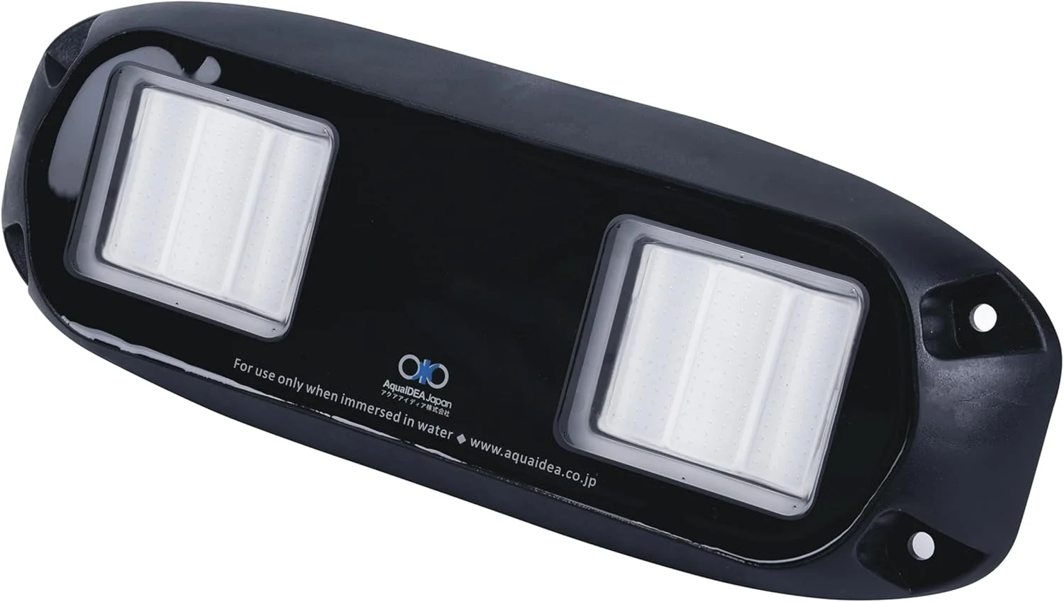 چراغ زیرآبی ترانسوم مدل JB40W ساخت ژاپن، با فناوری COB LED، ولتاژ 9-32V، استاندارد IP68، نصب آسان، +4500 لومن (بدنه مشکی، رنگ نور سفید گرم)