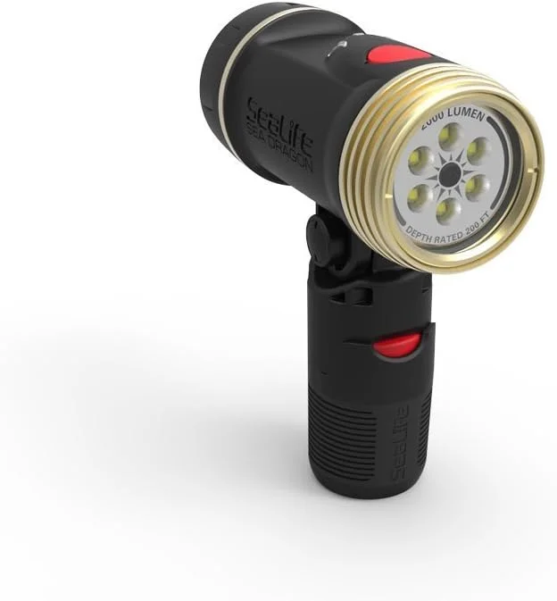چراغ غواصی SeaLife SL986 Sea Dragon 2000 برای عکس/فیلمبرداری زیر آب به همراه دسته Flex-Connect