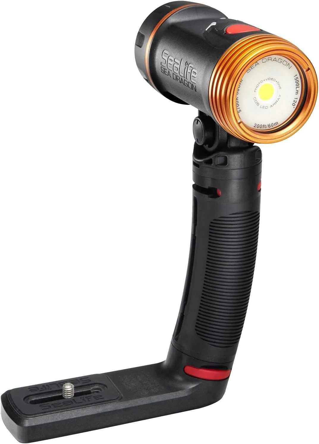 چراغ غواصی، عکاسی و فیلمبرداری زیر آب SeaLife Sea Dragon 1500F COB LED (شامل دسته و سینی میکرو)