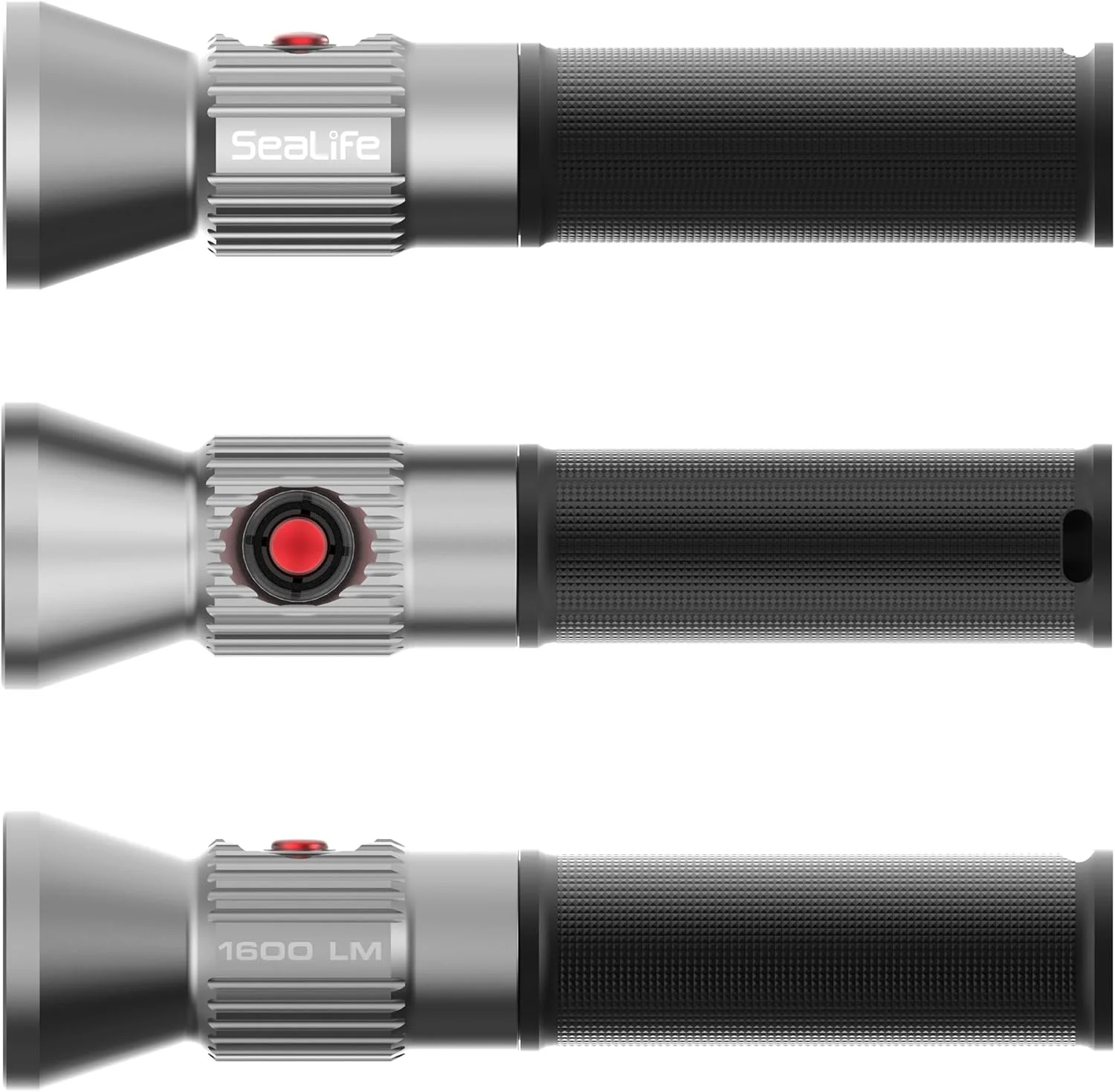 چراغ غواصی SeaLife Sea Dragon 1600، نور با شدت بالا و برد بلند، چراغ غواصی ال ای دی 1600 لومن با طراحی فوق العاده جمع و جور، ضد آب تا عمق 100 متر (چراغ غواصی + باتری + شارژر)