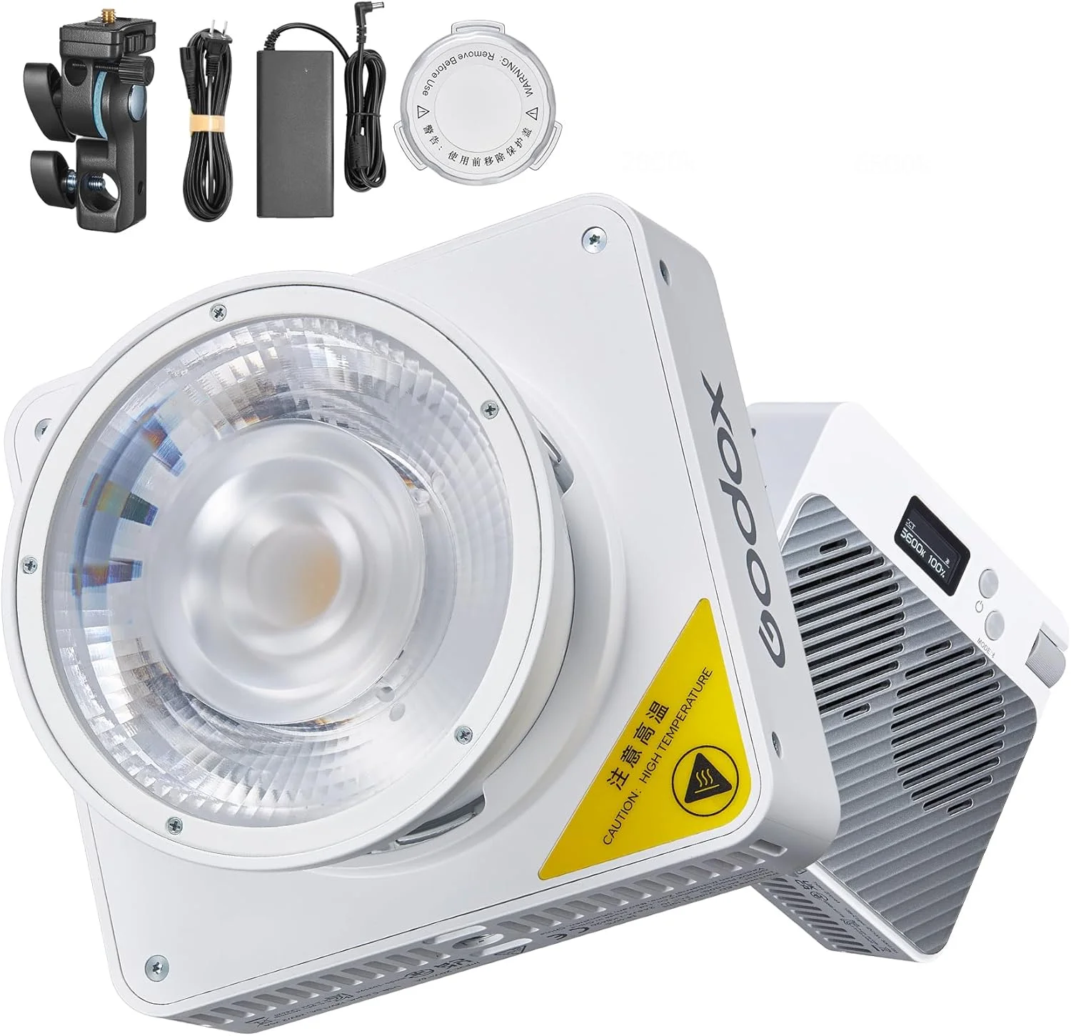 نور ویدئویی ال ای دی Godox ML100Bi با توان 100 وات، دو رنگ 2800-6500K، شاخص های 98+ TLCI/97+ CRI، درگاه Type-C و گزینه های متعدد منبع تغذیه، طراحی قابل حمل و جمع و جور - 11 جلوه FX و لوازم جانبی غنی برای دوربین، ولاگ، عکاسی