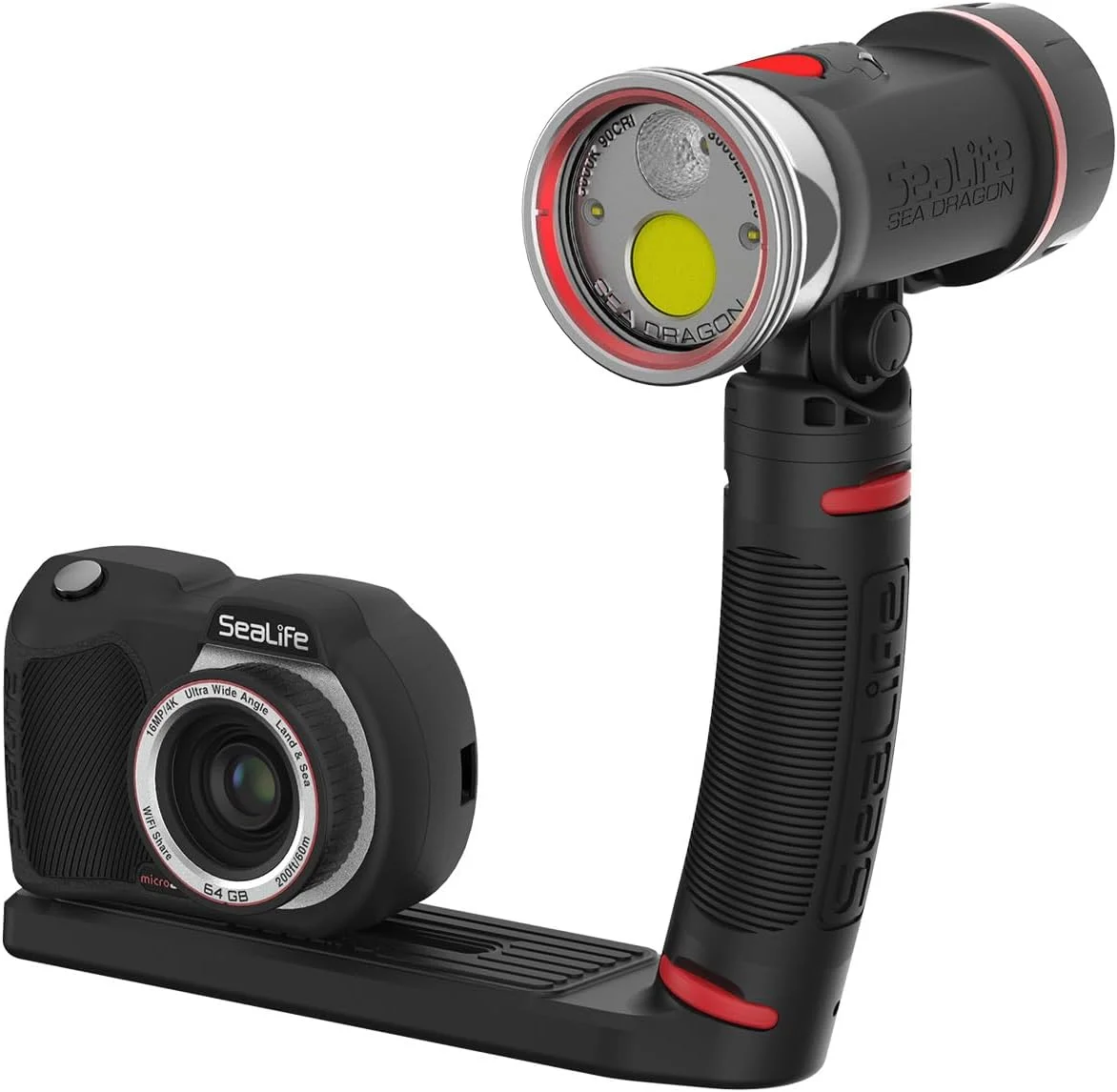 مجموعه دوگانه پرتو SEALIFE Micro 3.0 Pro با نور عکس و فیلم Sea Dragon 3000SF Pro Dual Beam 3000 COB LED و دوربین زیرآبی Micro 3.0