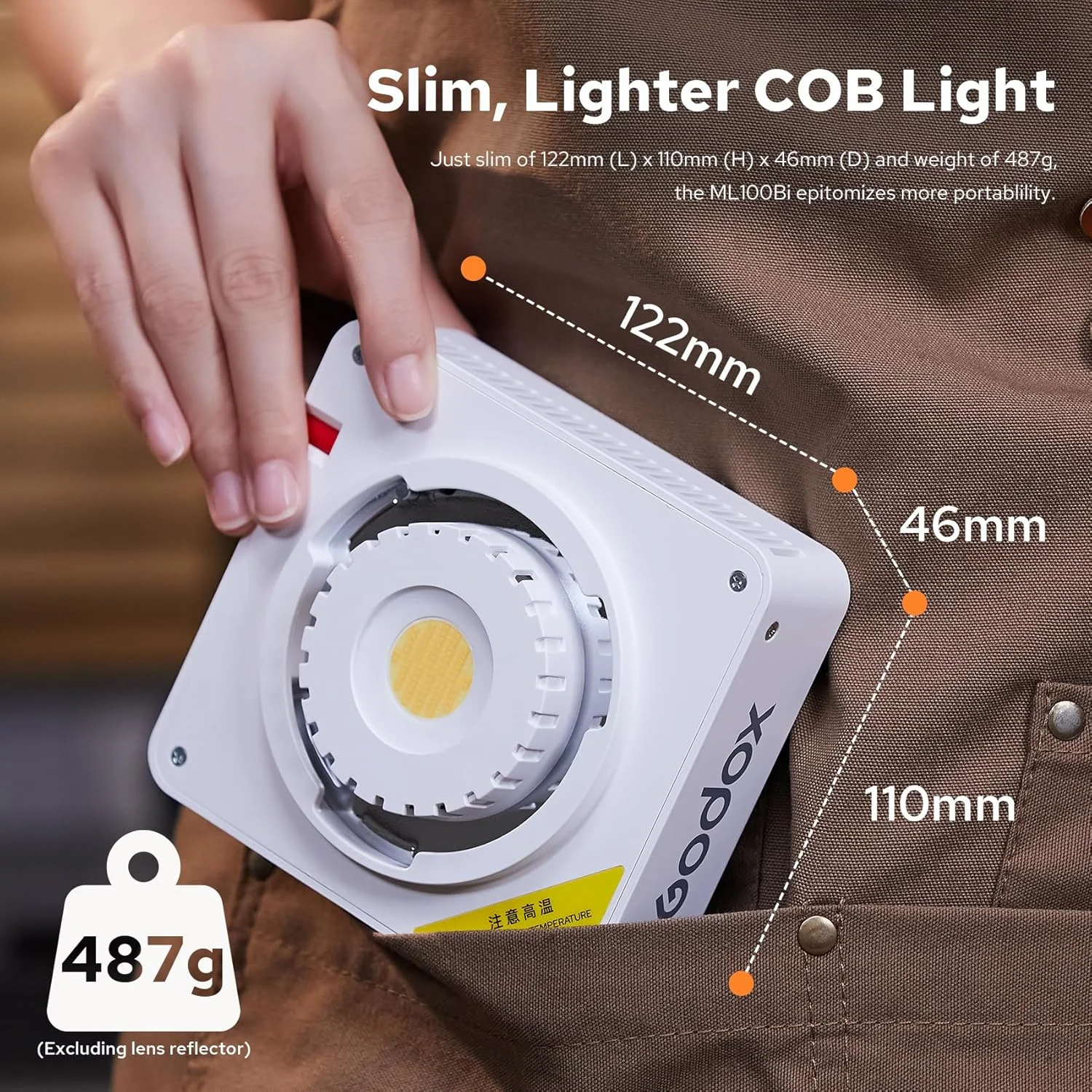 نور ویدئویی ال ای دی Godox ML100Bi با توان 100 وات، دو رنگ 2800-6500K، شاخص های 98+ TLCI/97+ CRI، درگاه Type-C و گزینه های متعدد منبع تغذیه، طراحی قابل حمل و جمع و جور - 11 جلوه FX و لوازم جانبی غنی برای دوربین، ولاگ، عکاسی نور ویدئویی ال ای دی Godox ML100Bi با توان 100 وات، دو رنگ 2800-6500K، شاخص های 98+ TLCI/97+ CRI، درگاه Type-C و گزینه های متعدد منبع تغذیه، طراحی قابل حمل و جمع و جور - 11 جلوه FX و لوازم جانبی غنی برای دوربین، ولاگ، عکاسی