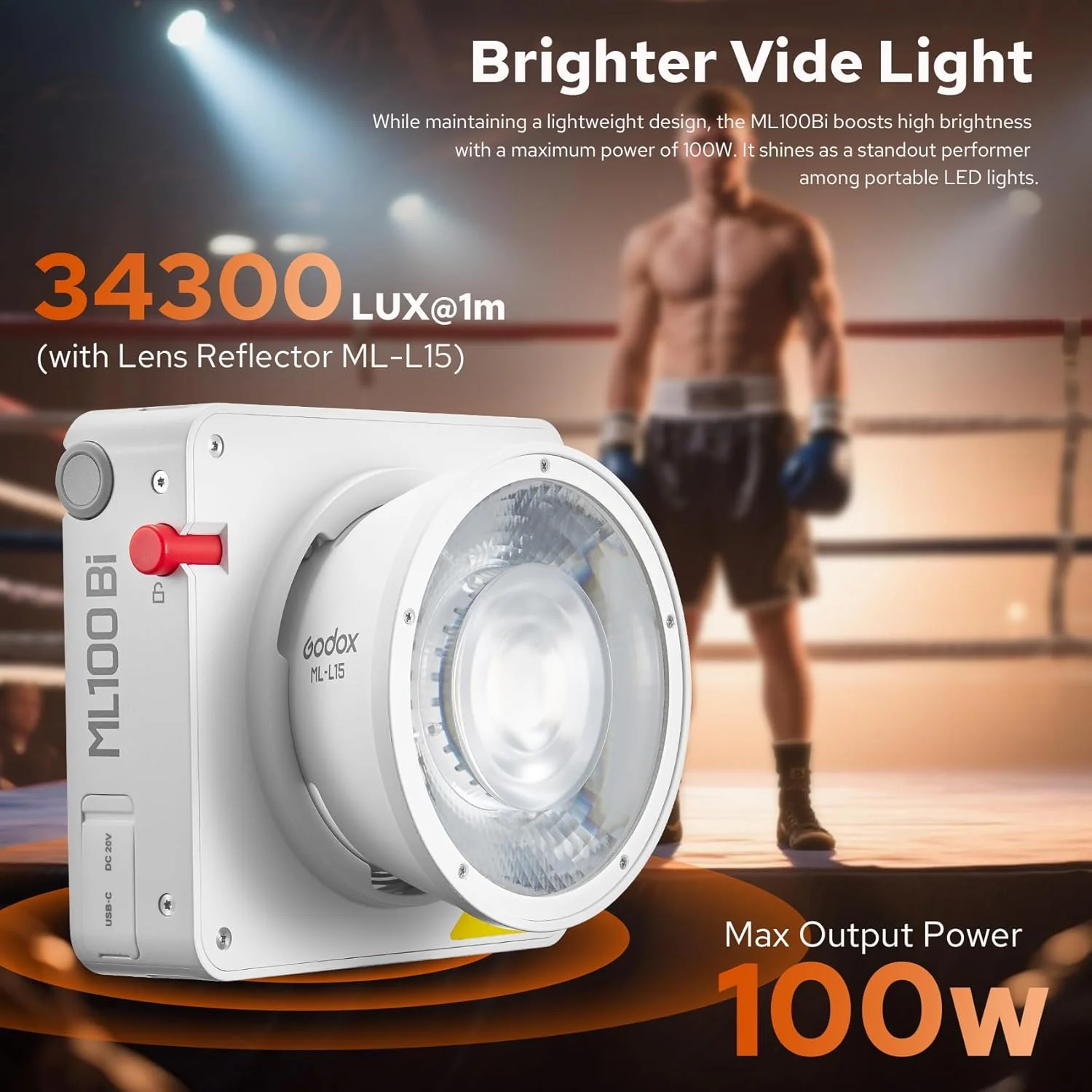نور ویدئویی ال ای دی Godox ML100Bi با توان 100 وات، دو رنگ 2800-6500K، شاخص های 98+ TLCI/97+ CRI، درگاه Type-C و گزینه های متعدد منبع تغذیه، طراحی قابل حمل و جمع و جور - 11 جلوه FX و لوازم جانبی غنی برای دوربین، ولاگ، عکاسی نور ویدئویی ال ای دی Godox ML100Bi با توان 100 وات، دو رنگ 2800-6500K، شاخص های 98+ TLCI/97+ CRI، درگاه Type-C و گزینه های متعدد منبع تغذیه، طراحی قابل حمل و جمع و جور - 11 جلوه FX و لوازم جانبی غنی برای دوربین، ولاگ، عکاسی