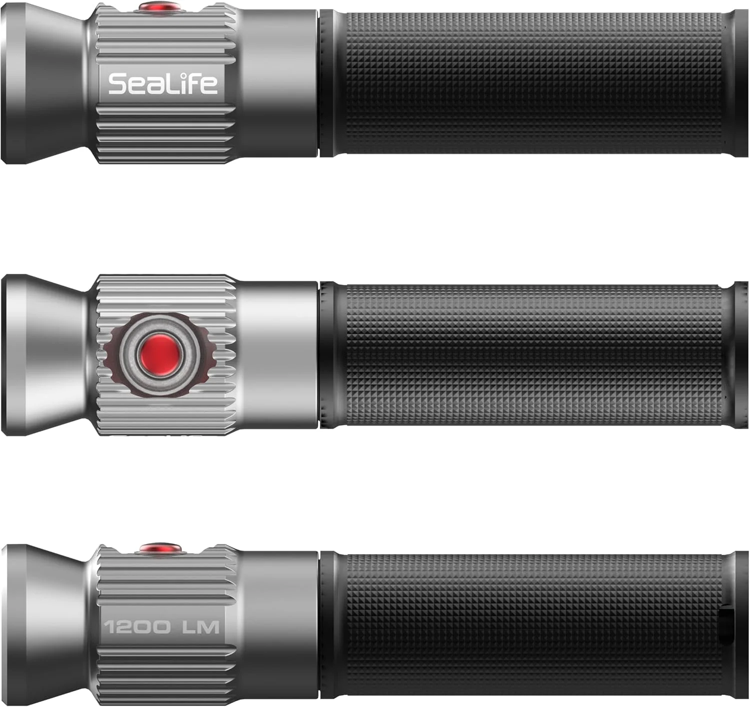 چراغ غواصی SeaLife Sea Dragon 1200، نور با شدت بالا و برد بلند، چراغ غواصی ال ای دی 1200 لومن با طراحی فوق فشرده، ضد آب تا عمق 100 متر (چراغ غواصی + باتری + شارژر)