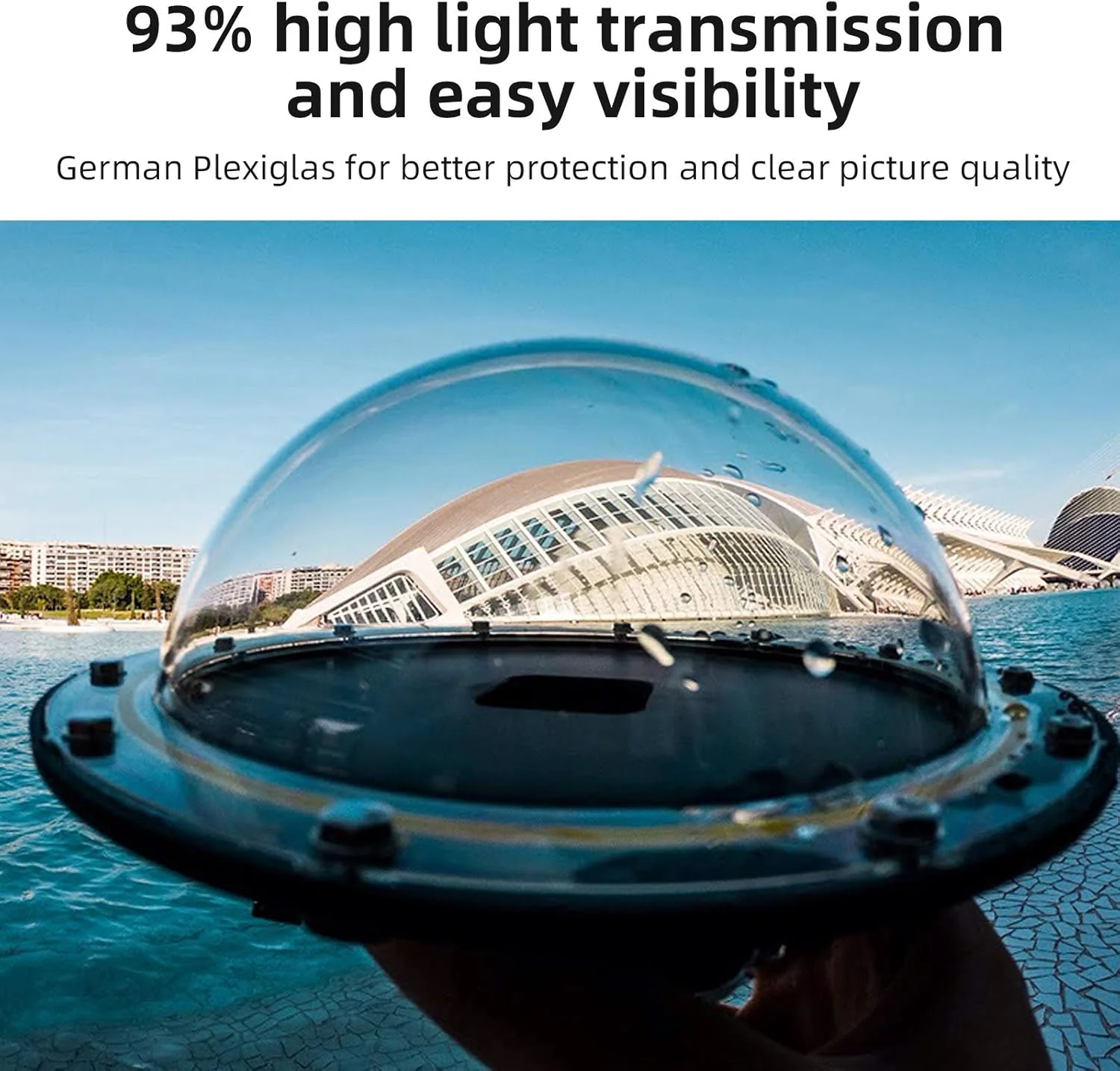 پورت دام TELESIN برای GoPro Hero 12 Hero 11 Hero 10 Hero 9 Black، محفظه ضد آب محافظ غواصی و اسنورکلینگ زیر آب با دسته شناور و بند دستی برای لوازم جانبی Go Pro 12 11 10 9