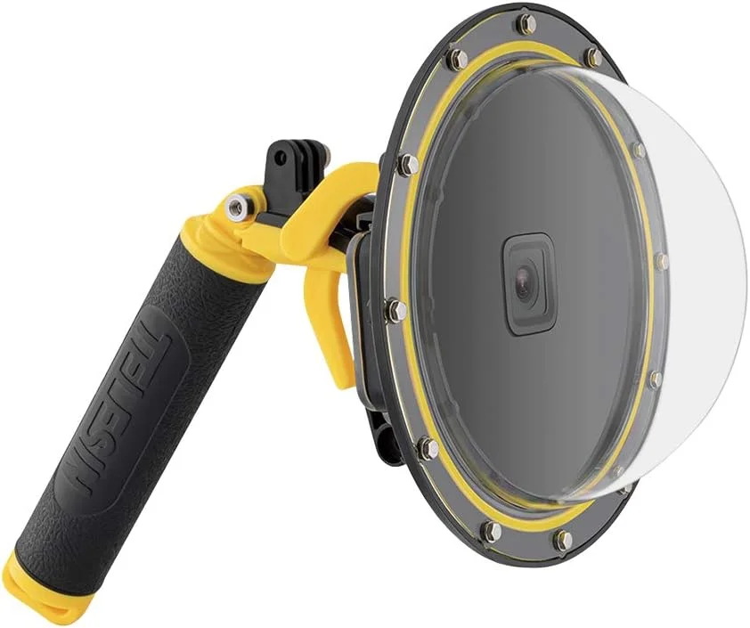 لنز پورت دام 6 اینچی TELESIN برای GoPro Hero 13 12 11 Hero 10/9 Black، محفظه ضد آب، دسته شناور و ماشه، پوشش شفاف برای عکاسی غواصی در زیر آب (برای Hero 13/12/11/10/9)