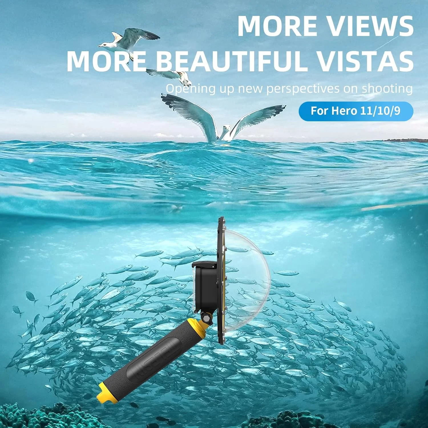 لنز پورت دام 6 اینچی TELESIN برای GoPro Hero 13 12 11 Hero 10/9 Black، محفظه ضد آب، دسته شناور و ماشه، پوشش شفاف برای عکاسی غواصی در زیر آب (برای Hero 13/12/11/10/9) لنز پورت دام 6 اینچی TELESIN برای GoPro Hero 13 12 11 Hero 10/9 Black، محفظه ضد آب، دسته شناور و ماشه، پوشش شفاف برای عکاسی غواصی در زیر آب (برای Hero 13/12/11/10/9)